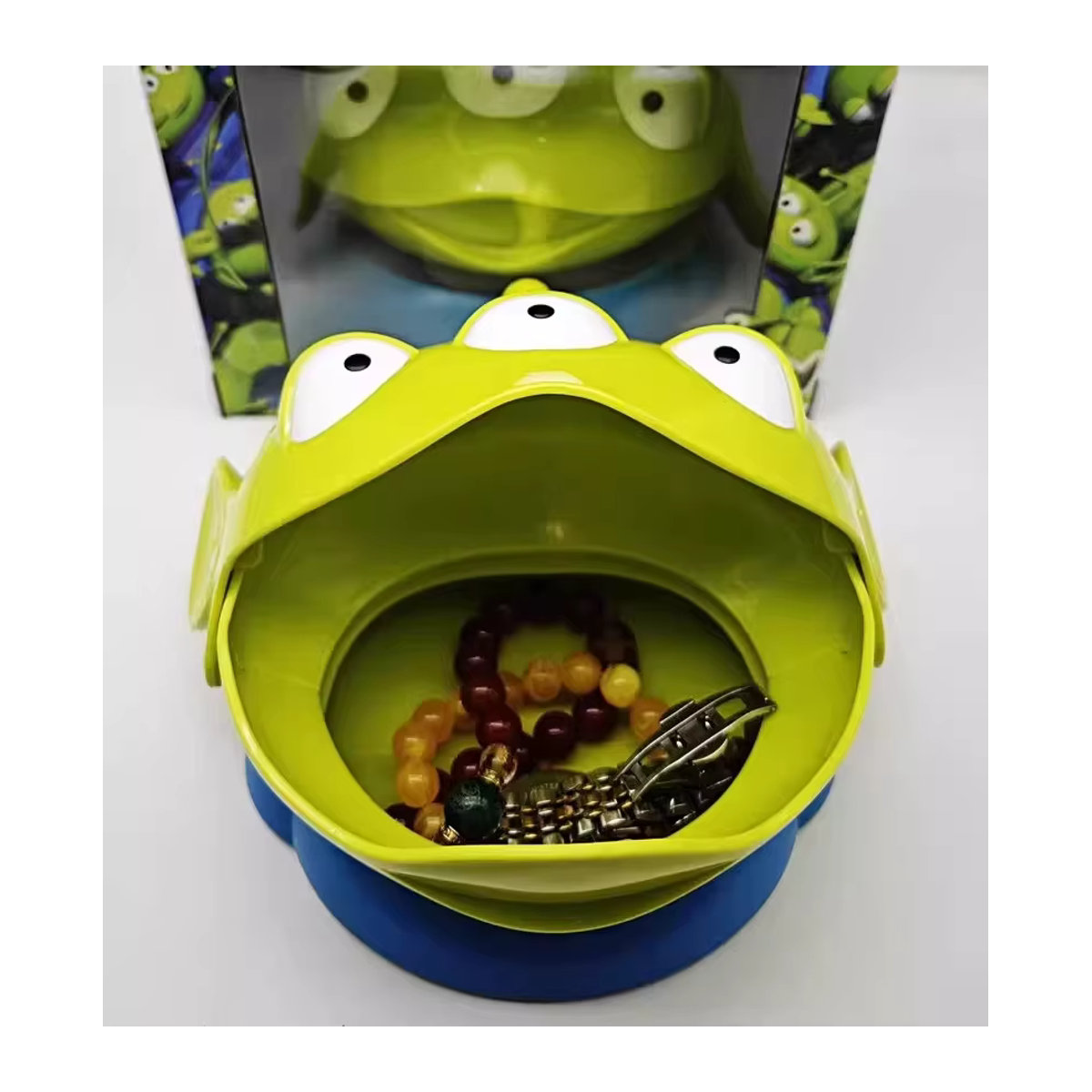 HEROCROSS Alien Aufbewahrungsbox Organizer aus Kunststoff in Grün für kleine Sammlerfiguren und Desktop-Dekoration - Bild 6