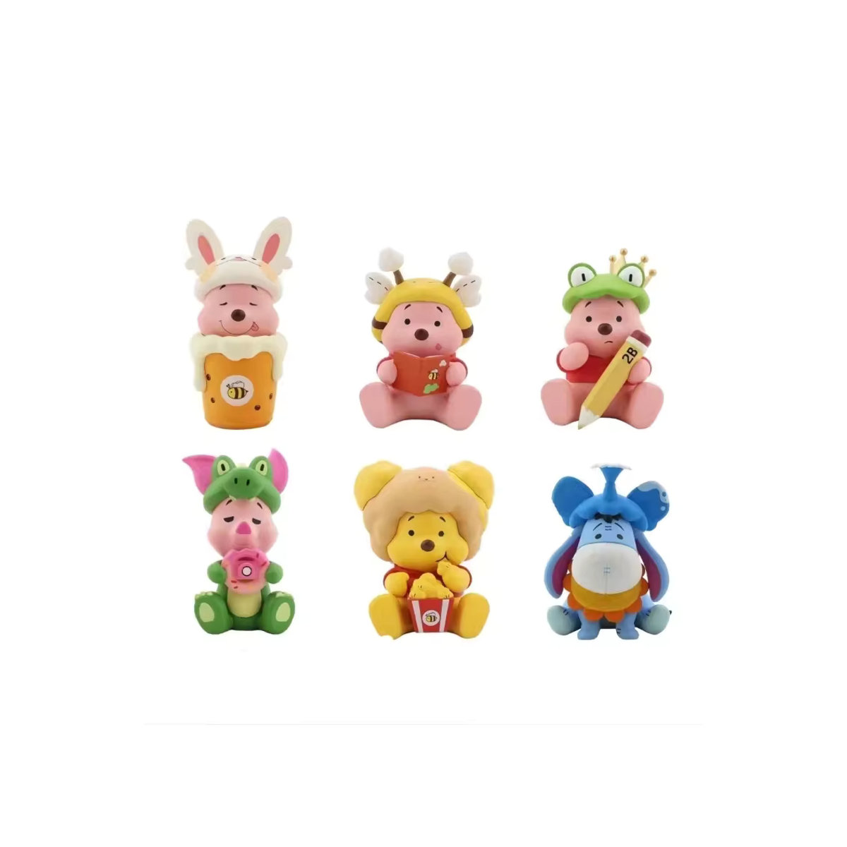 HEROCROSS Gelber Bär Blind Box, Handgemachte Welpen-Honigtopf-Figur aus Kunstharz, Cartoon-Puppe als Desktop-Dekoration in Gelb - Bild 5