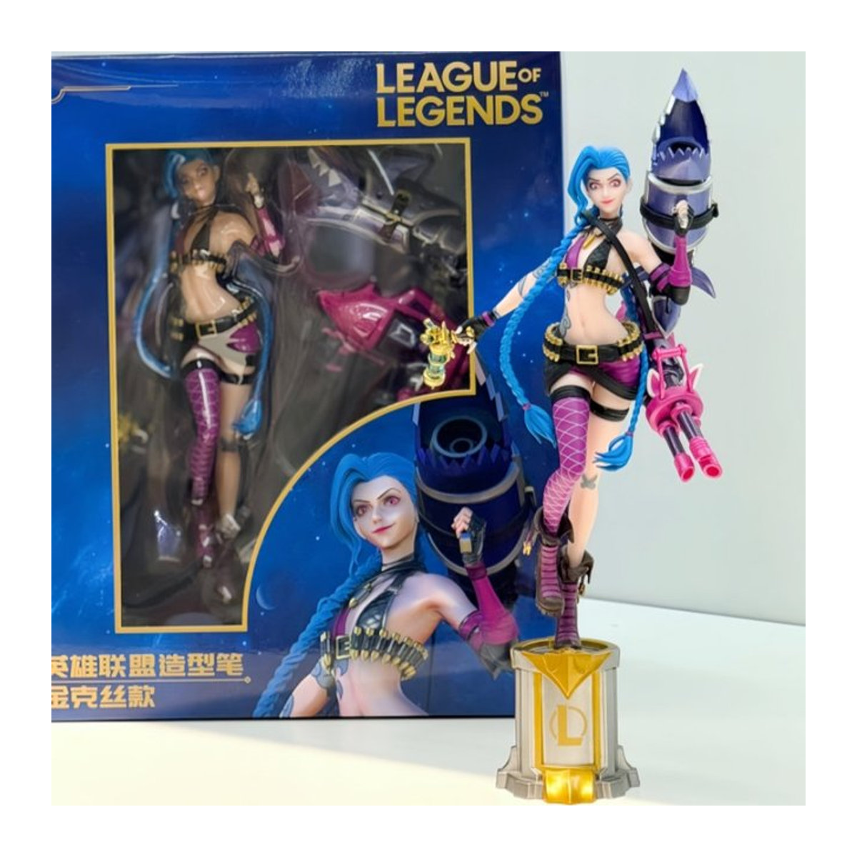 HEROCROSS League of Legends Anime Figur Luxanna Crownguard Lux Kaisa Jinx Actionfigur, mehrfarbig, Höhe: 22 cm - Bild 1