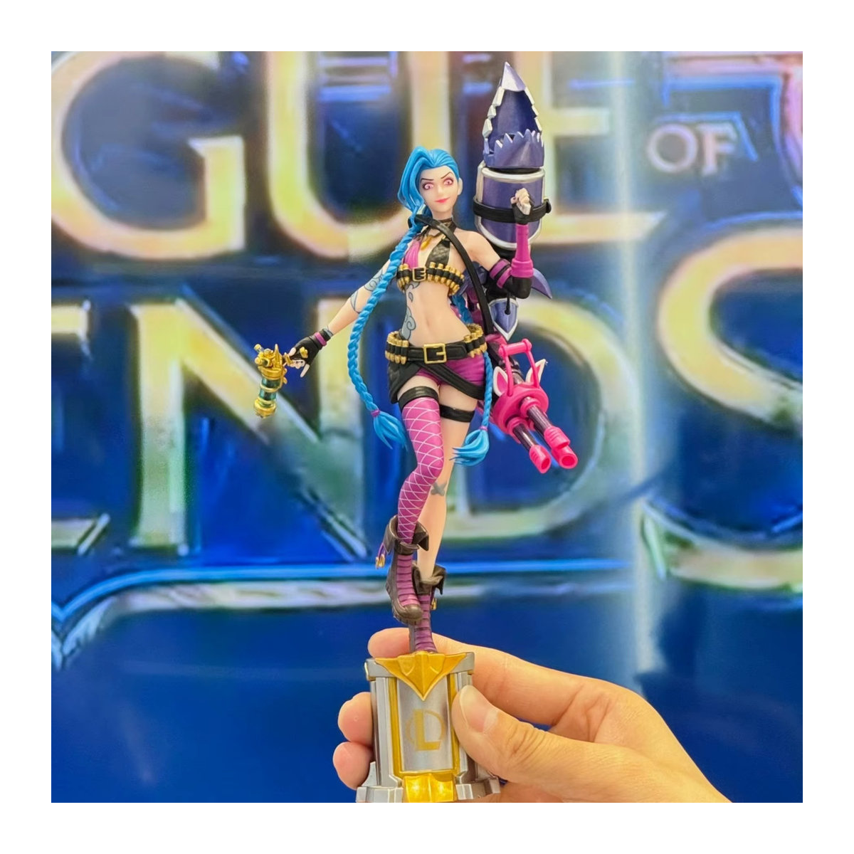 HEROCROSS League of Legends Anime Figur Luxanna Crownguard Lux Kaisa Jinx Actionfigur, mehrfarbig, Höhe: 22 cm - Bild 3