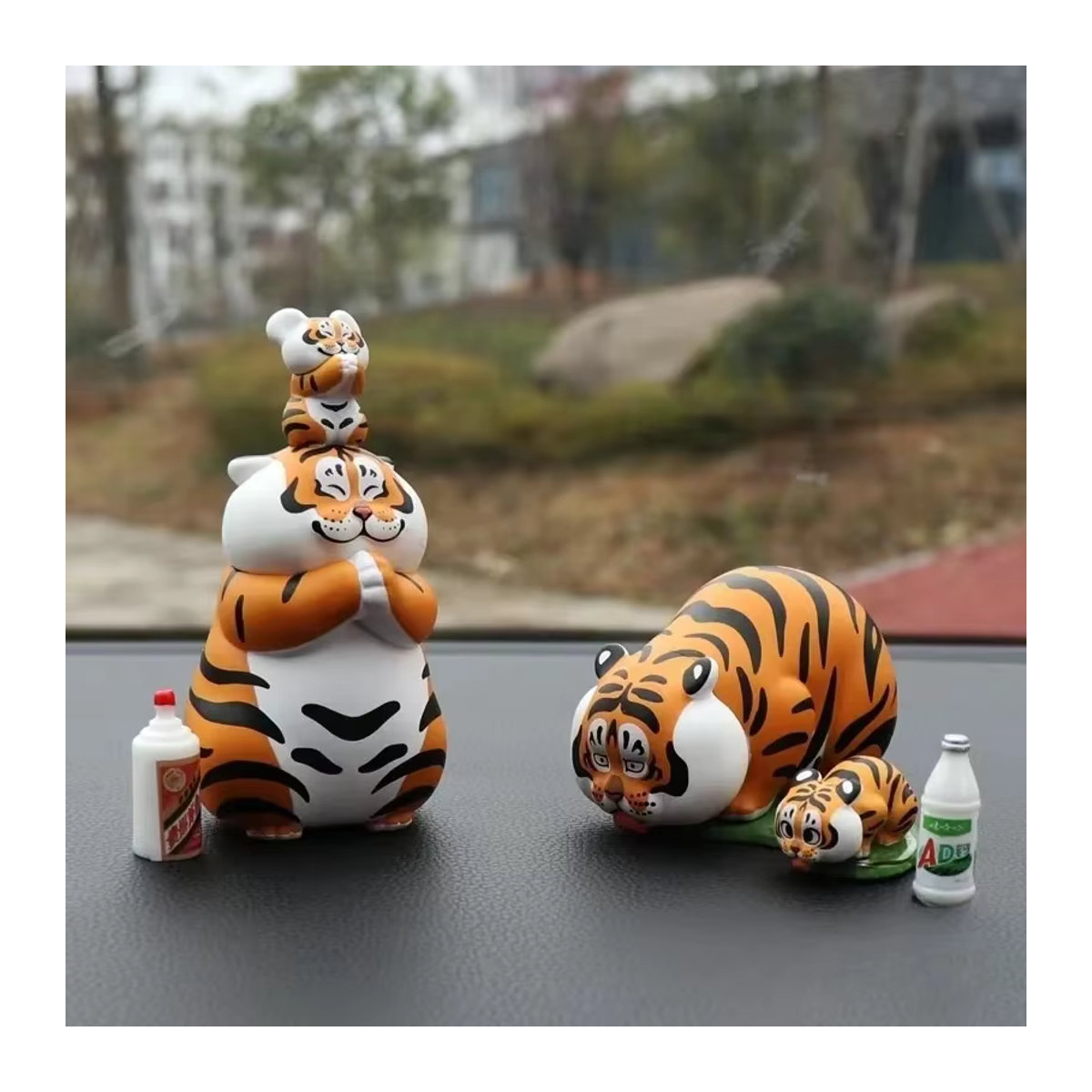 HEROCROSS Original Blind Box Ich bin nicht fett Tiger Panghu mit Baby 2er Serie Anime Figur, Orange - Bild 5