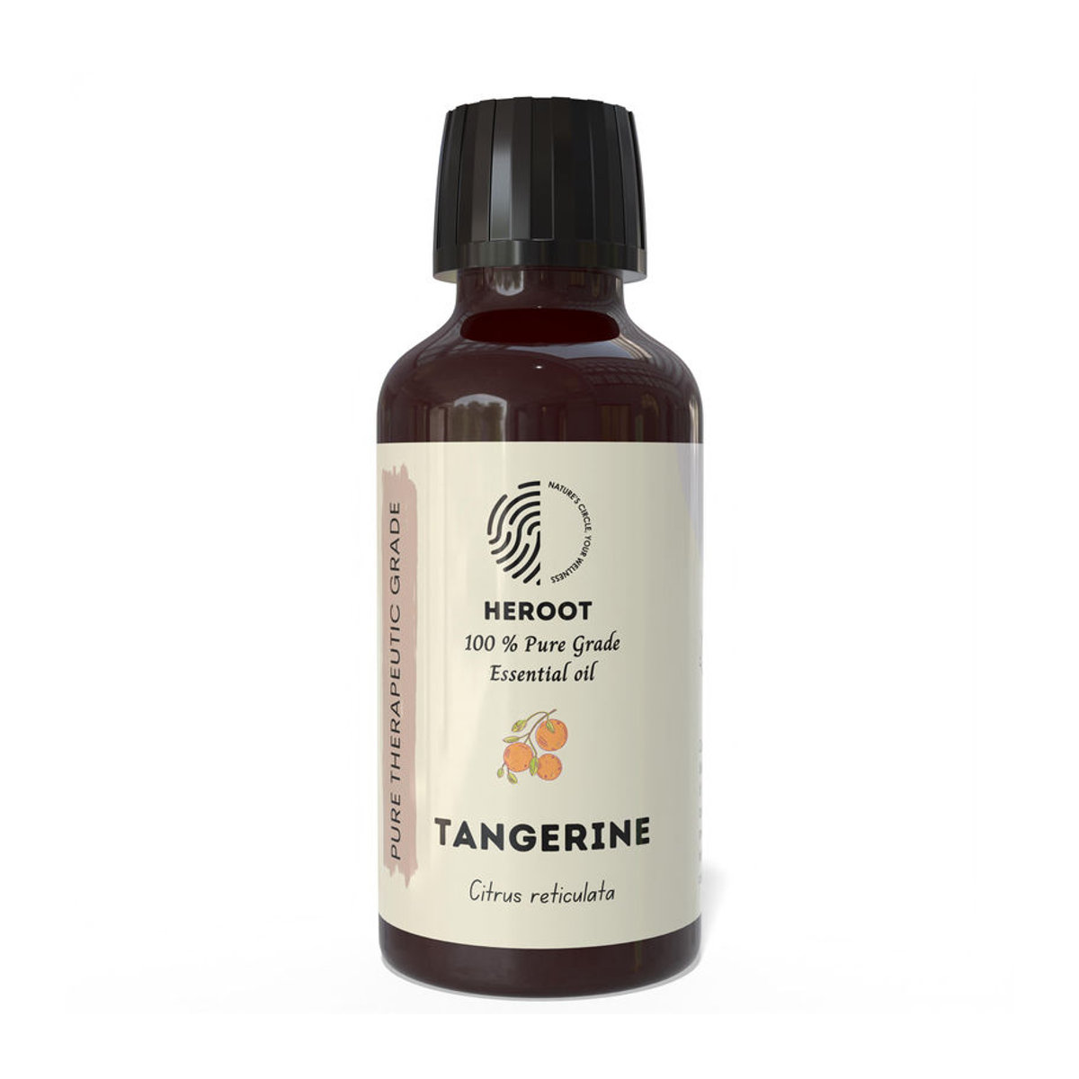 Heroot Mandarine Ätherisches Öl, reines und natürliches Citrus-Aroma in brauner Glasflasche, 15ml - Bild 2