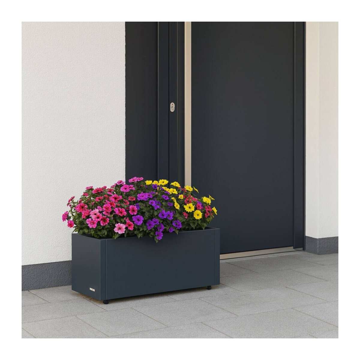 Herstera Garden Pflanzkübel Cube anthrazit B/H/T: 80 x 25 x 25 cm - Bild 4