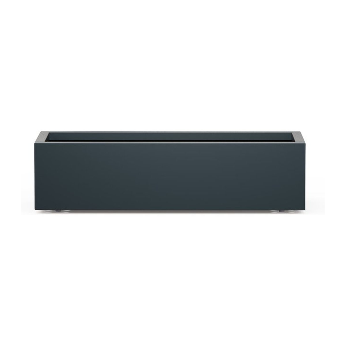Herstera Garden Pflanzkübel Cube modern aus Metall in Grau B/H/T: 100 x 40 x 25 cm - Bild 1