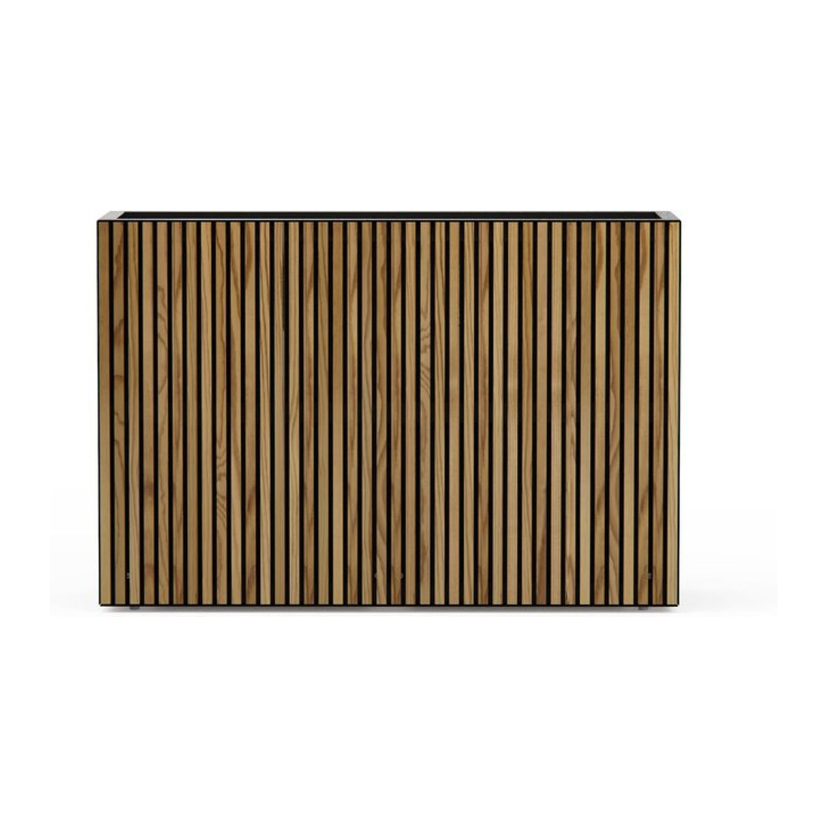 Herstera Garden Pflanzkübel Deco Planter Divider L aus Holz und Metall in Schwarz und Natur, B/T/H: 120 x 40 x 80 cm - Bild 1