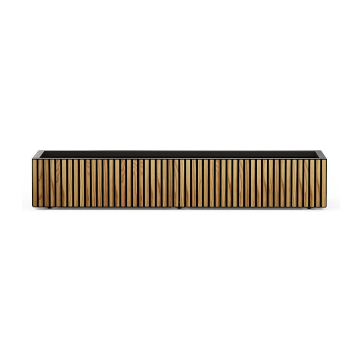 Herstera Garden Pflanzkübel Deco Planter Xic Wood L in Schwarz und Natur, B/T/H: 40 x 25 x 150 cm - Bild 1