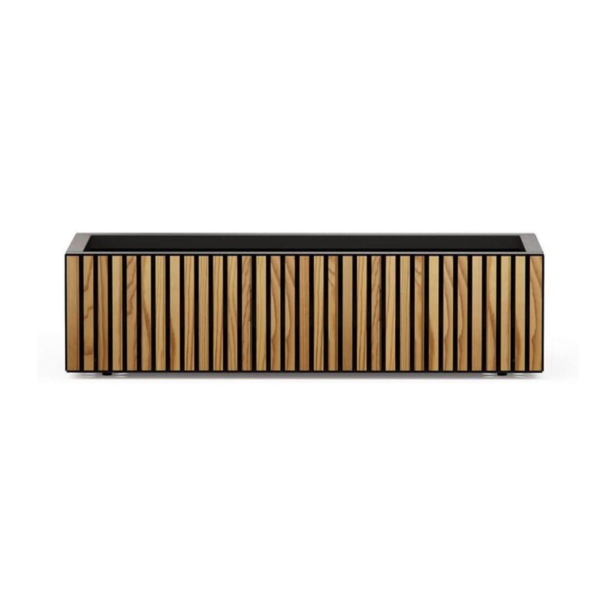 Herstera Garden Pflanzkübel Deco Planter Xic Wood M in Schwarz und Natur, rechteckig, B/H/T: 40 x 100 x 25 cm - Bild 1