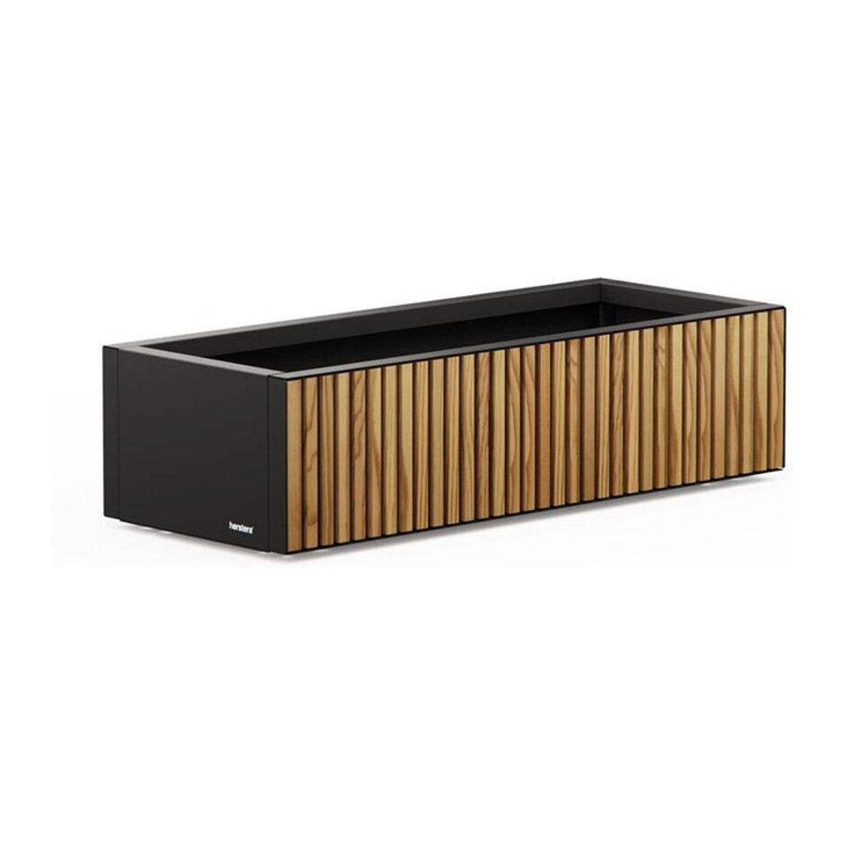 Herstera Garden Pflanzkübel Deco Planter Xic Wood M in Schwarz und Natur, rechteckig, B/H/T: 40 x 100 x 25 cm - Bild 2