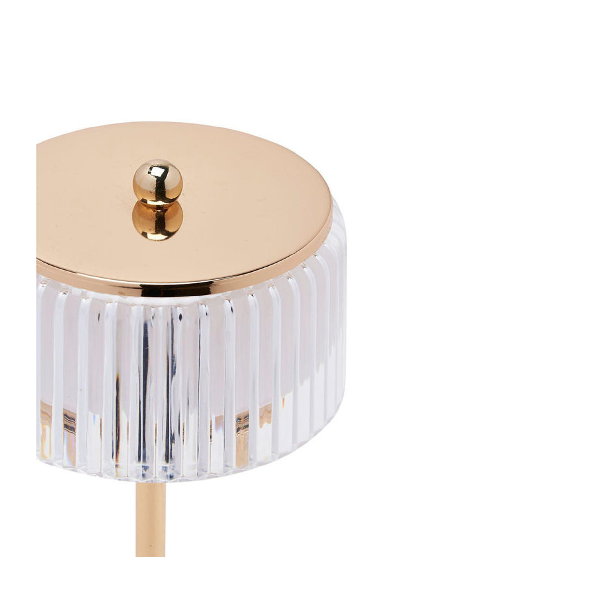Hestia Crystal LED Tischlampe mit Goldbasis und Touch-Funktion - Bild 2