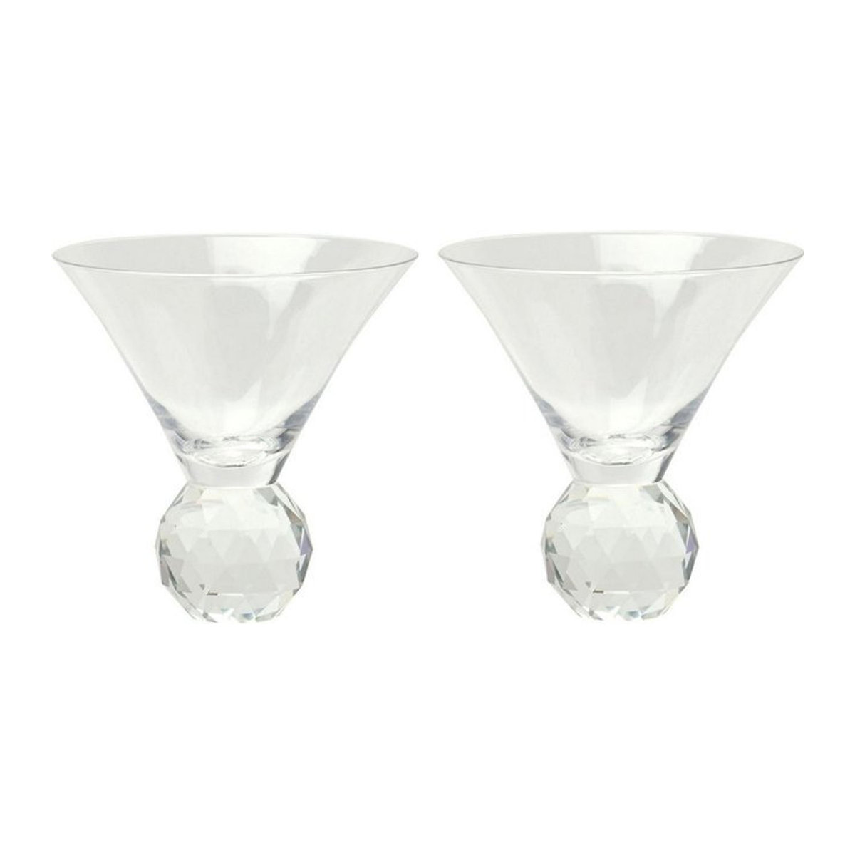 Hestia Diamond Ball Base Glasbecher transparent im 2er-Pack - Bild 1