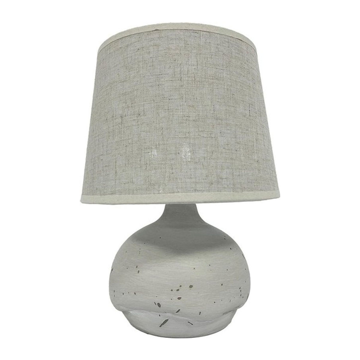 Hestia Nachttischlampe aus Keramik in Beige, Modern und Minimalistisch, Höhe: 33 cm - Bild 1
