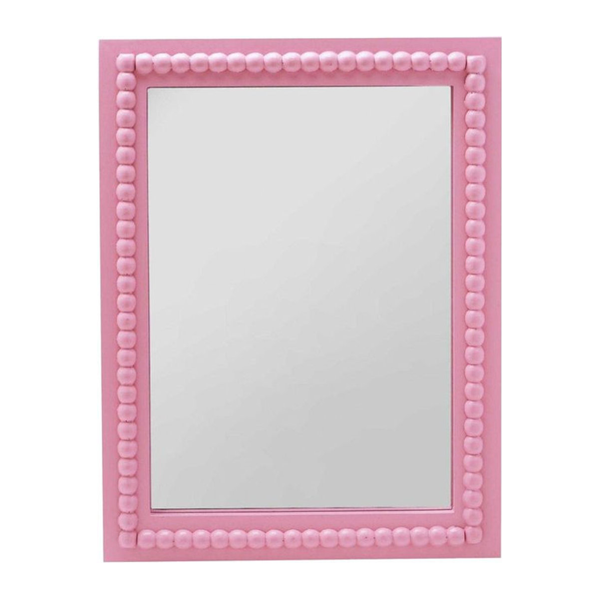 Hestia Perlenwandspiegel in Rosa, rechteckiger Wandspiegel aus Holz und Kunststoff, B/H: 41 x 31,5 cm - Bild 2