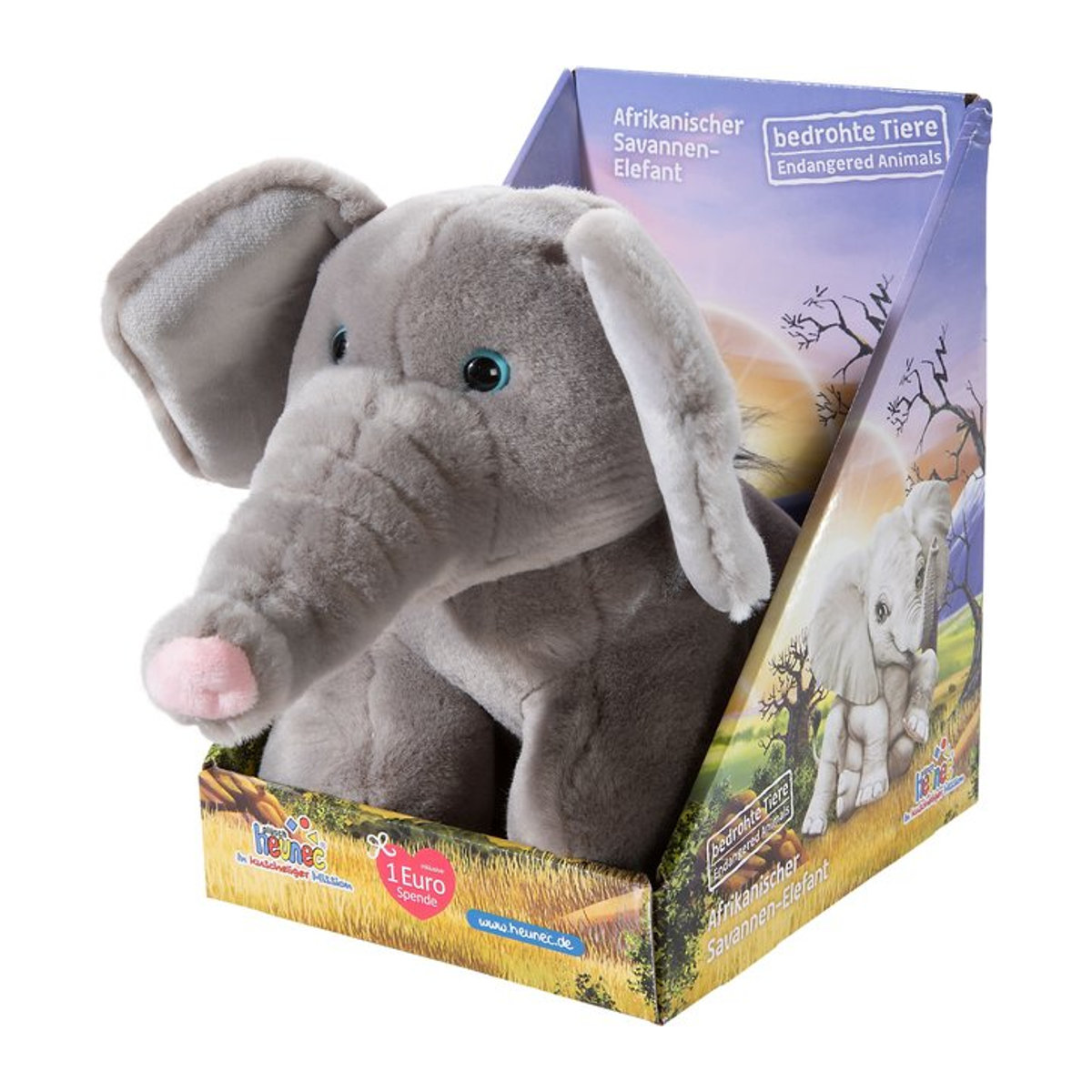 HEUNEC Stofftier Elefant in Grau für Kinder - Bild 1