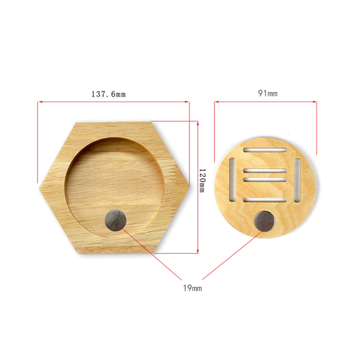 Hexagonales Medaillen Display aus Holz in Braun zur Wandmontage für Sportmedaillen und Auszeichnungen - Bild 6