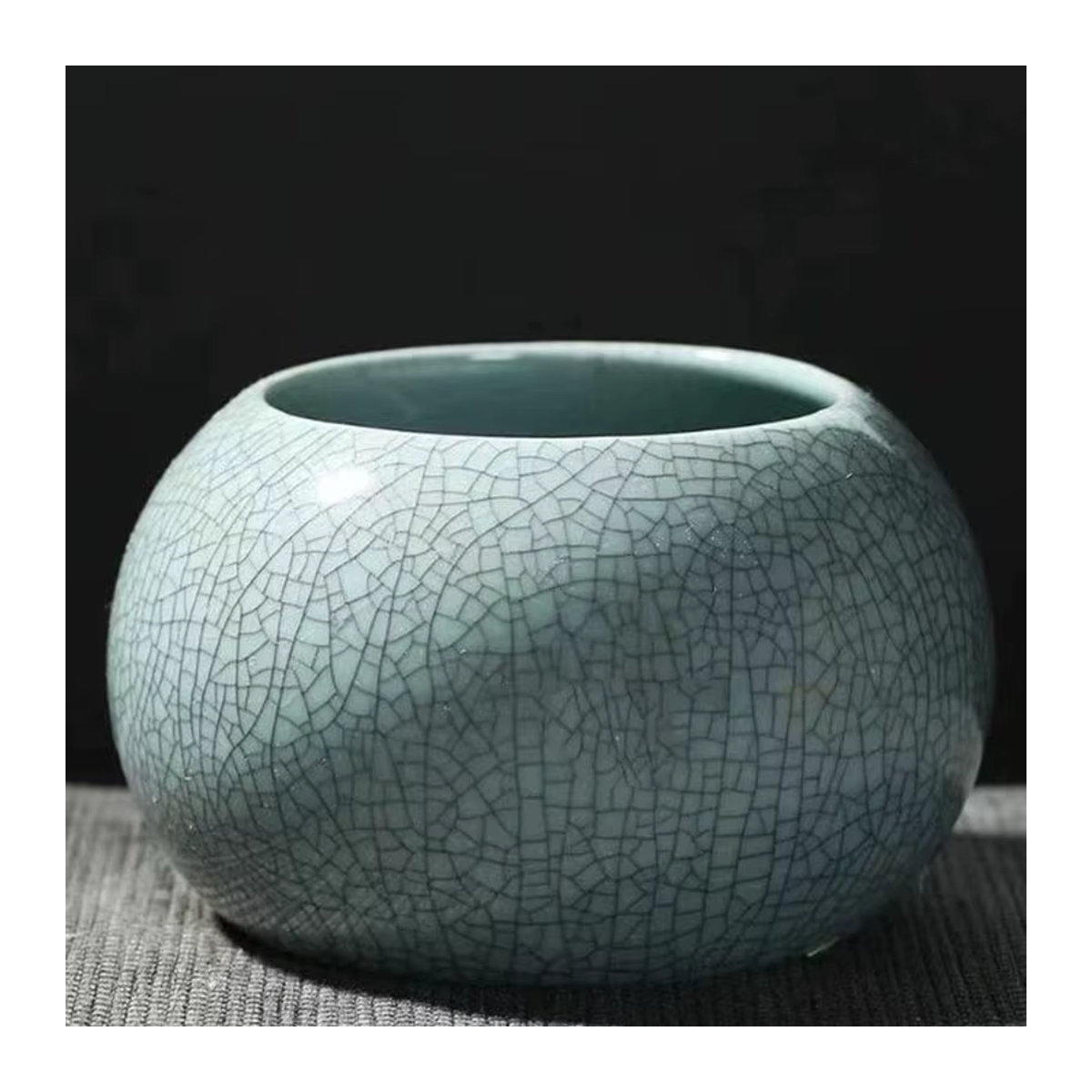 HEYYES Keramik Blumentopf Geyao Eis Riss Design Rund Mehrfarbig - Bild 2
