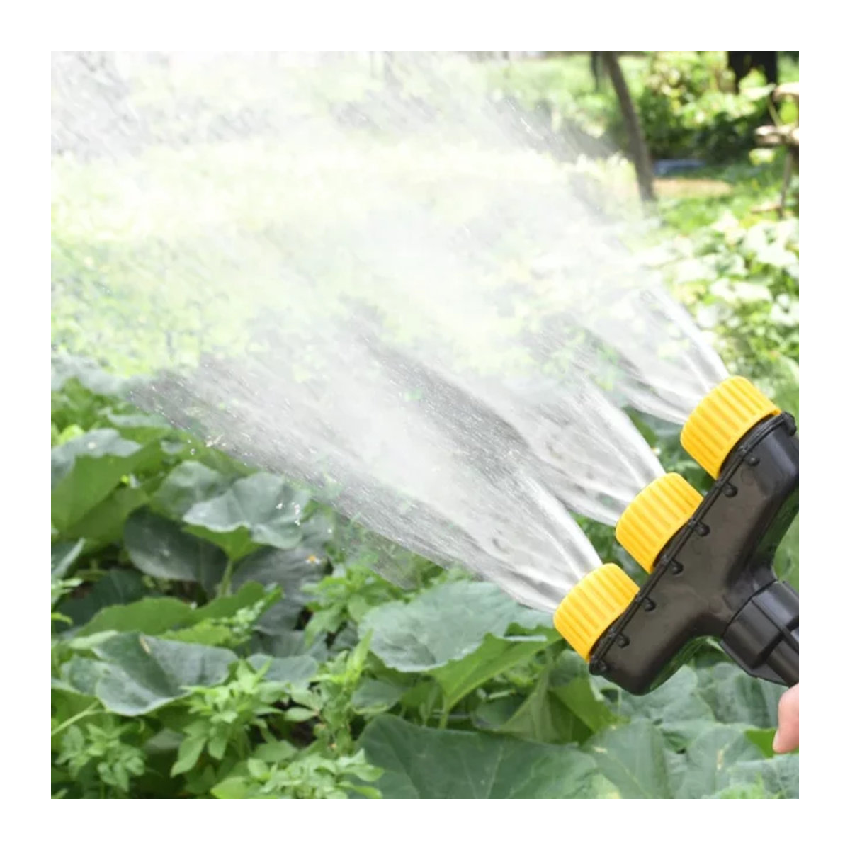 High-Flow Garten-Rasenbewässerungsgerät mit drei Auslässen aus Kunststoff in Multicolor - Bild 1