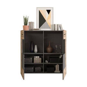 Highboard Freno xonox.home Modern Grau Anthrazit B/H/T: 120 x 117 x 37 cm