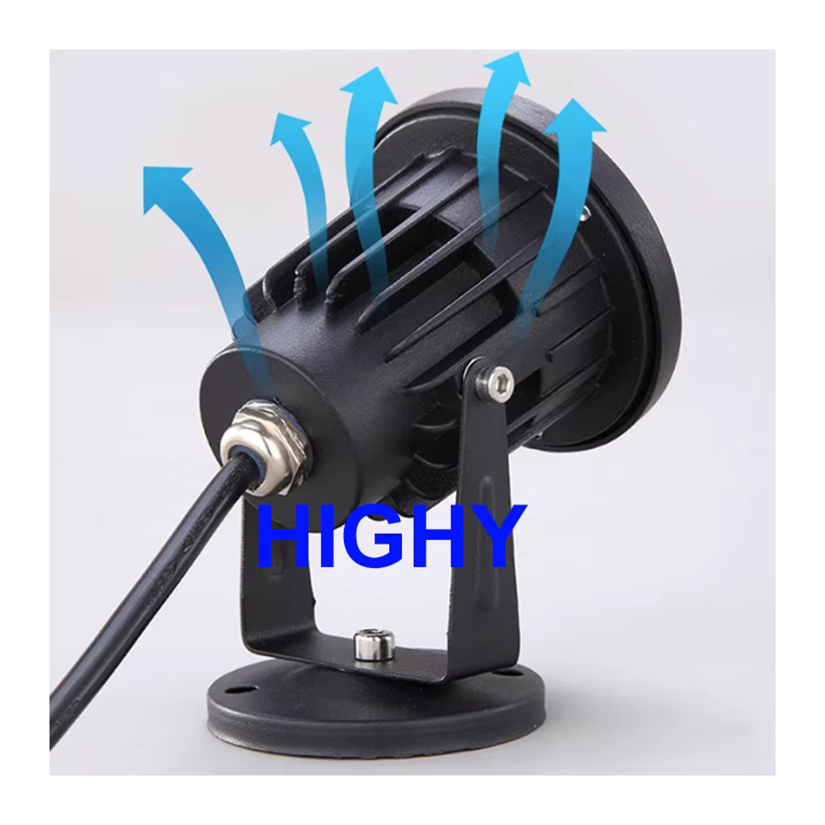 HIGHY LED Wegeleuchte für den Garten in Schwarz und Blau, wasserdichte Outdoor Spike Gartenlampe mit 18W - Bild 4