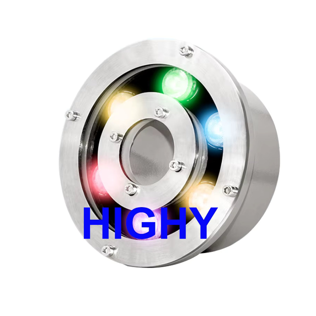 HIGHY RGB LED Unterwasserlampe IP68 aus Edelstahl für Teich, Pool und Schwimmbad, mehrfarbig, DC24V - Bild 2