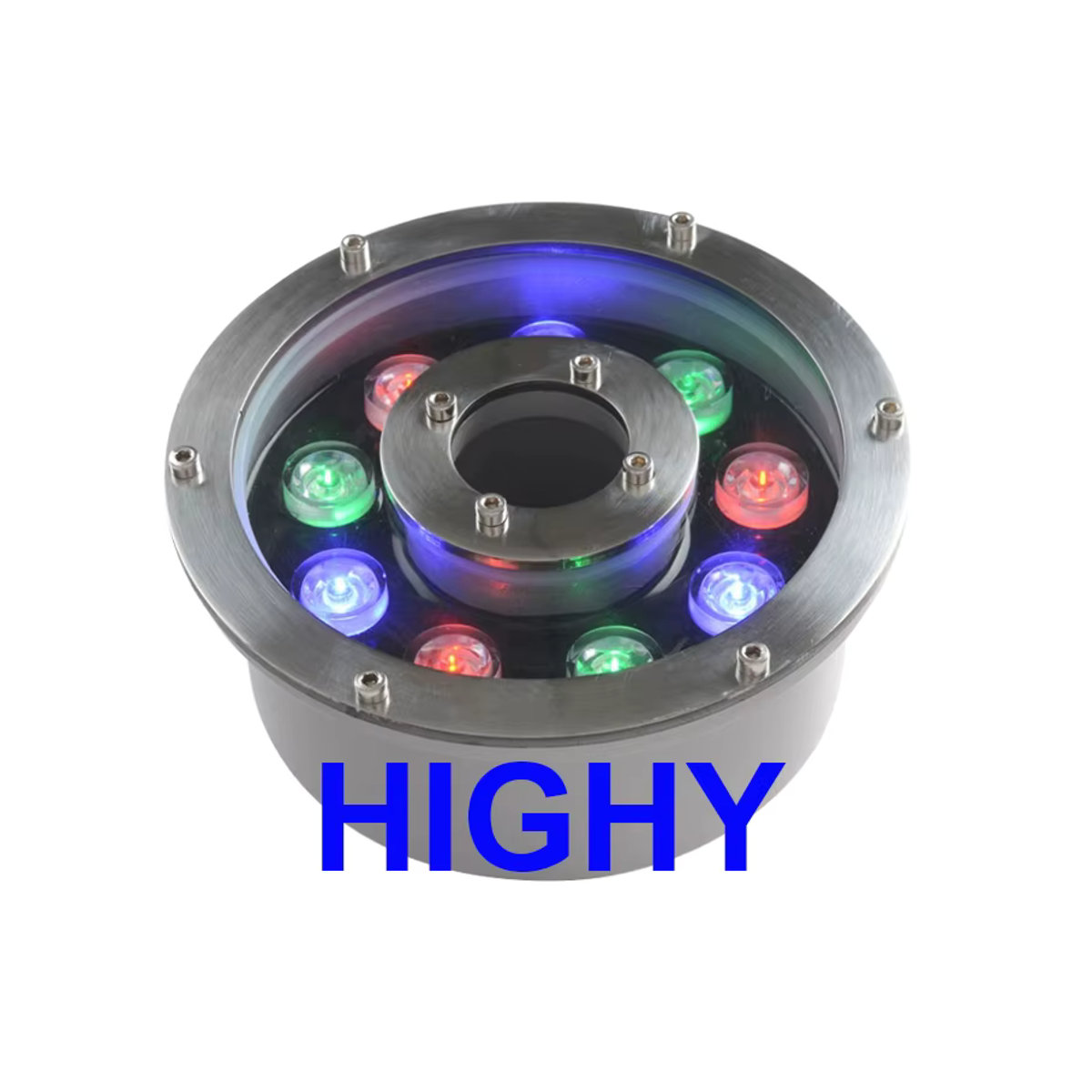 HIGHY RGB LED Unterwasserlampe IP68 aus Edelstahl für Teich, Pool und Schwimmbad, mehrfarbig, DC24V - Bild 3