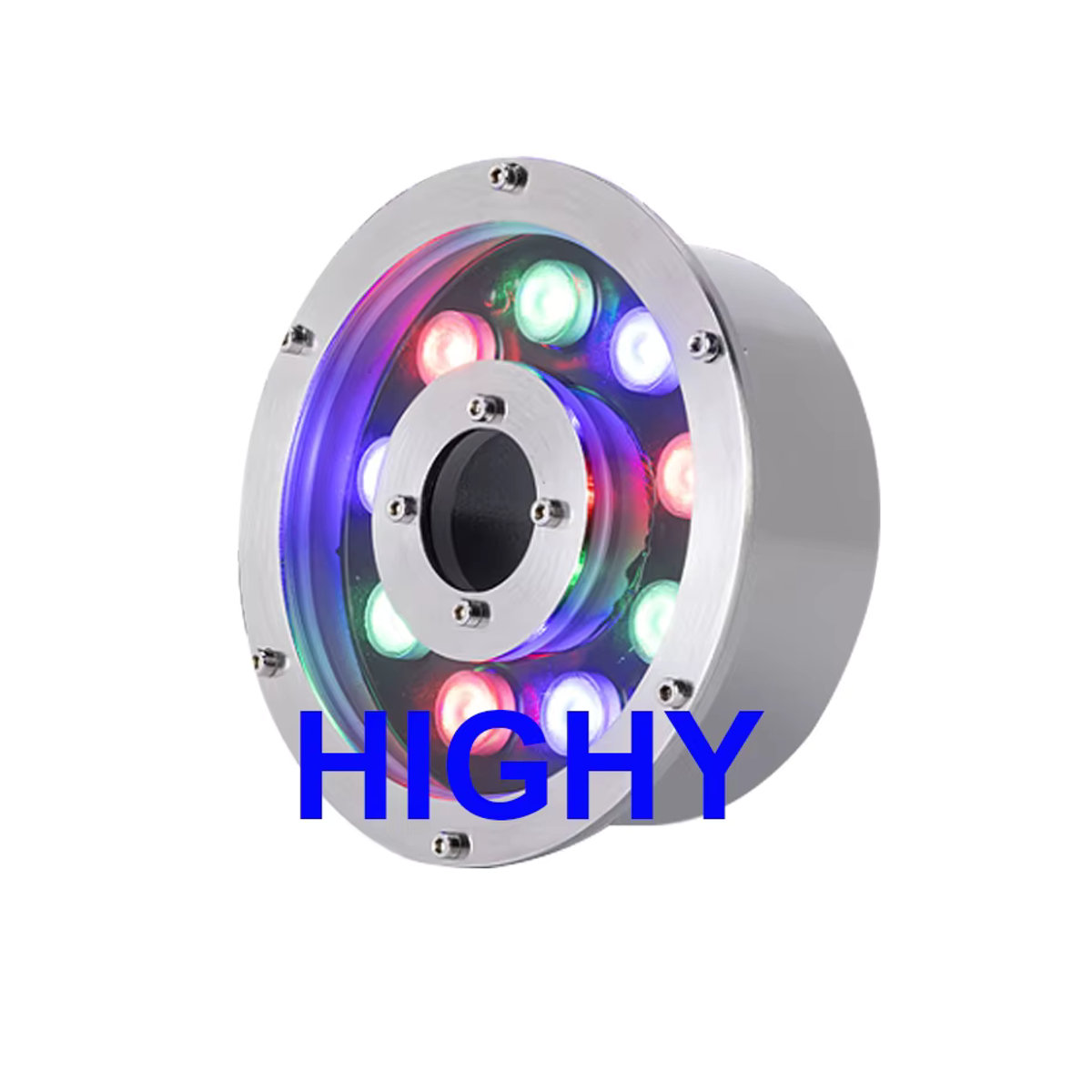 HIGHY RGB LED Unterwasserlampe IP68 aus Edelstahl für Teich, Pool und Schwimmbad, mehrfarbig, DC24V - Bild 4