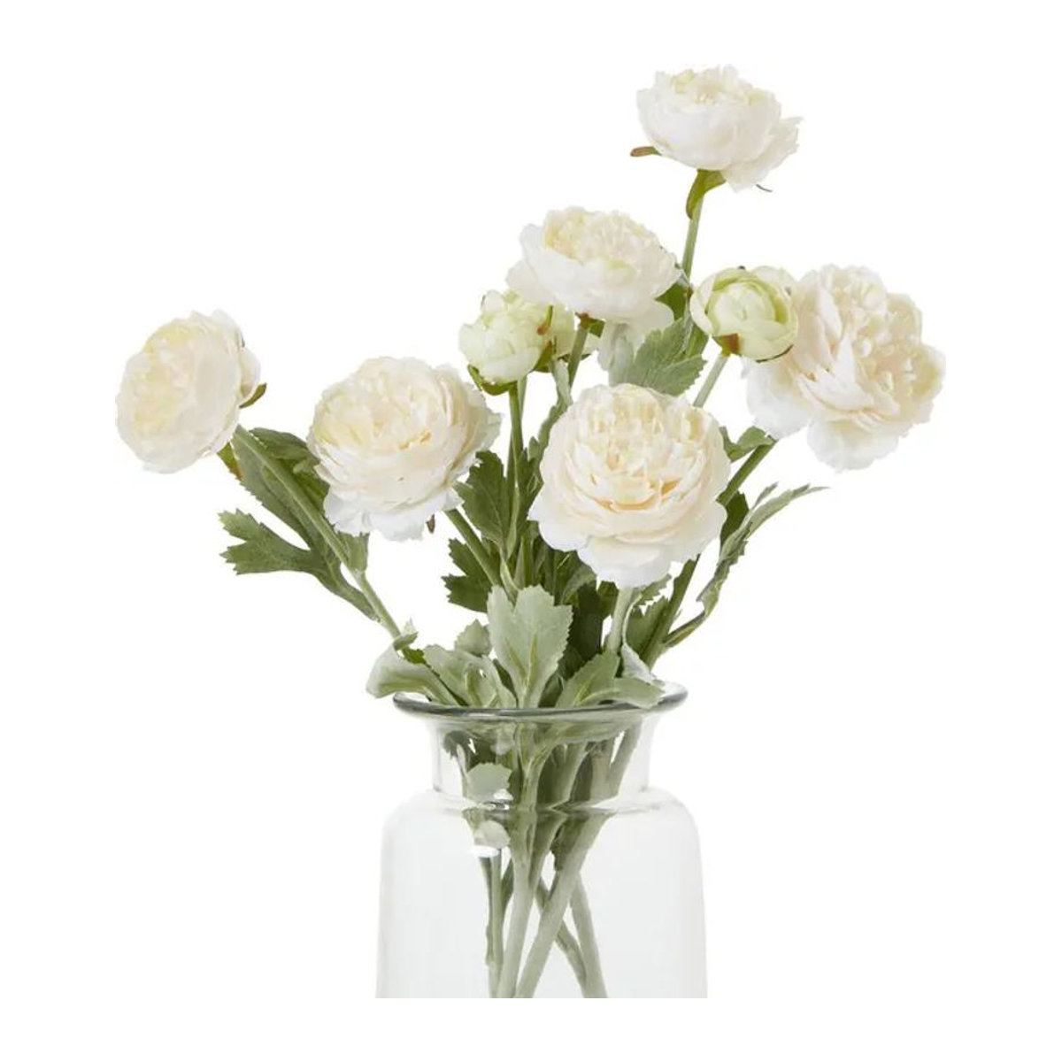 Hill Interiors Ranunculus Künstliche Blume aus der Natural Garden Collection in Abricot, Beige und Weiß - Bild 1