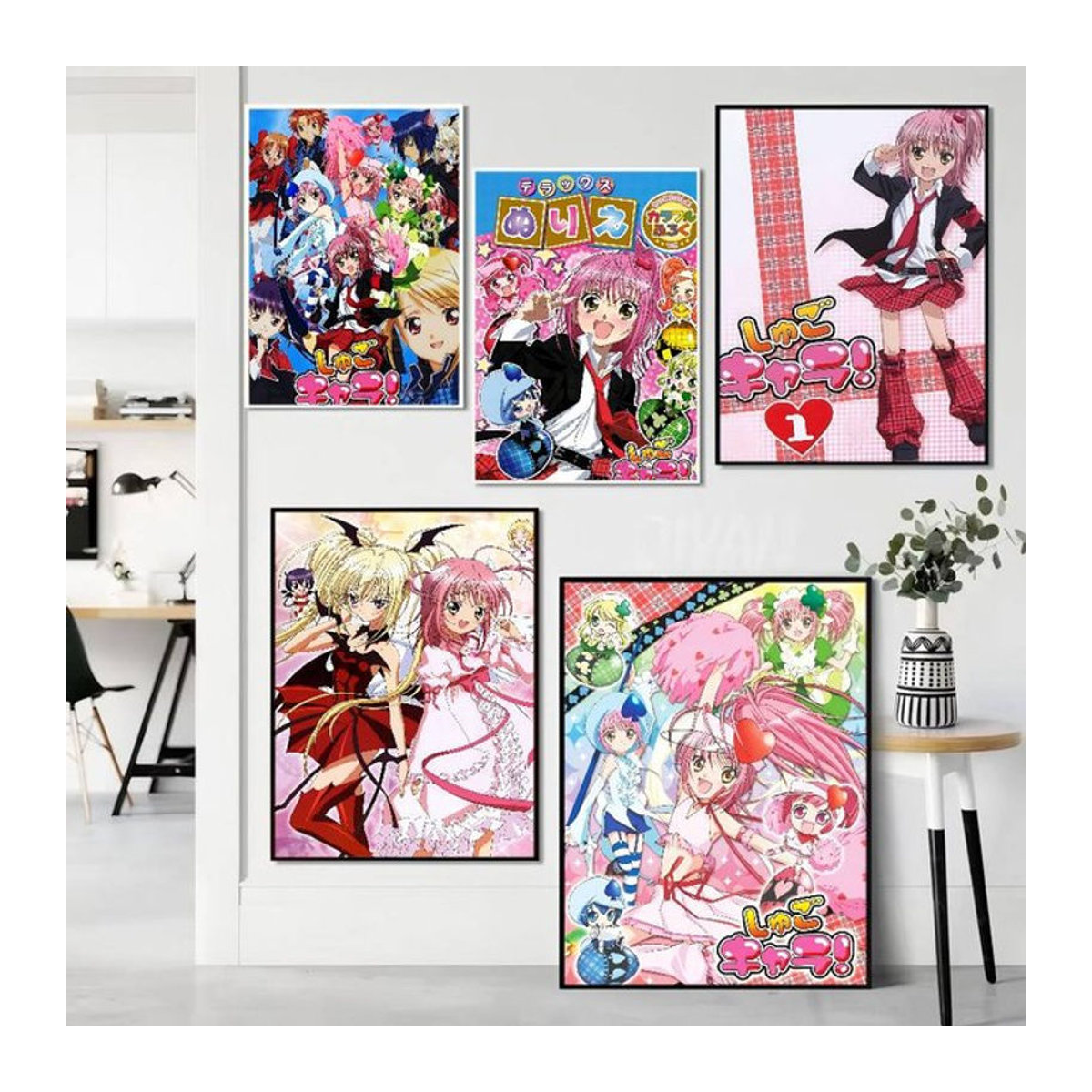Hinamori Amu Shugo Chara Anime Wandaufkleber aus Papier in Weiß und Mehrfarbig für die Zimmerdekoration - Bild 1