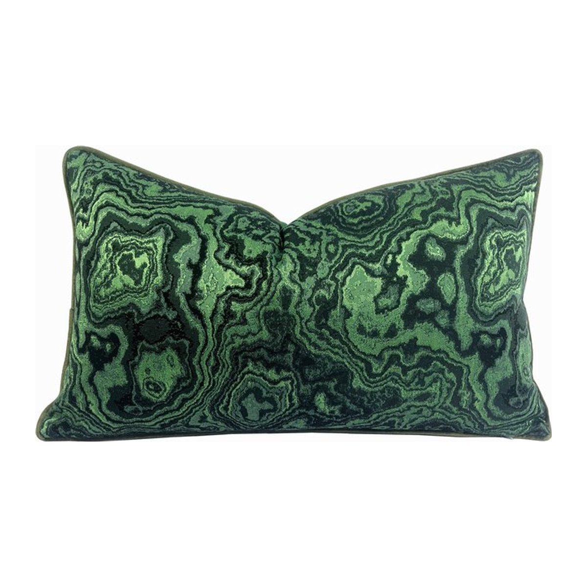 Hinyeatex Vintage Kissenbezug aus gewebtem Stoff in Grün für Sofa und Deko, B/H: 50 x 30 cm - Bild 1