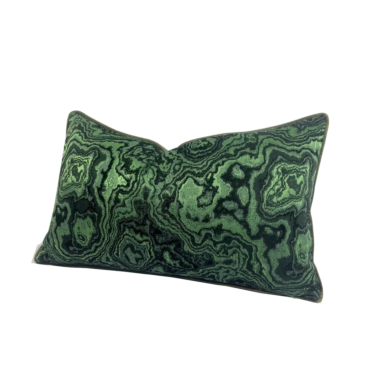 Hinyeatex Vintage Kissenbezug aus gewebtem Stoff in Grün für Sofa und Deko, B/H: 50 x 30 cm - Bild 2