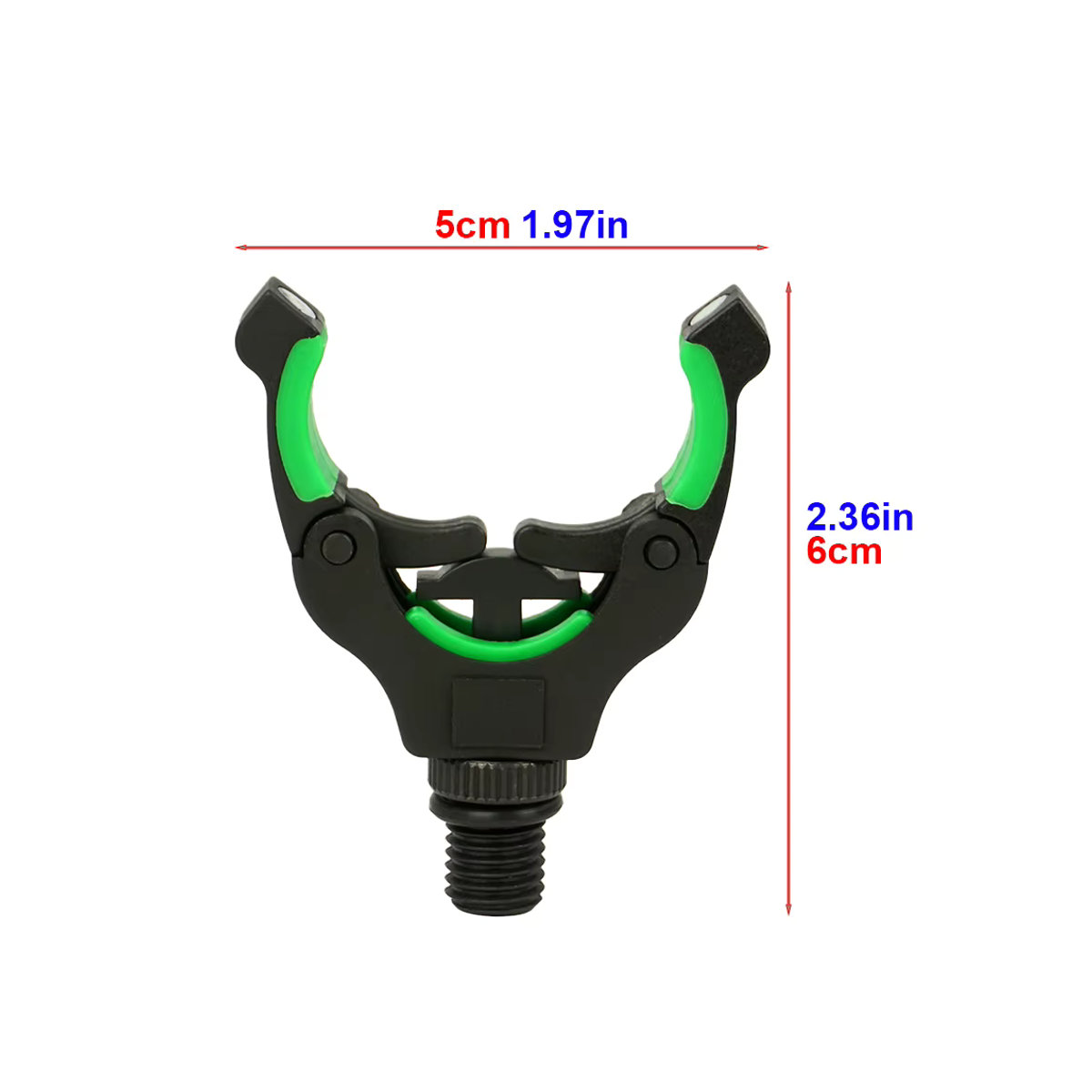 Hirisi Karpfen-Angelruteauflage mit Magnet-Clips und rutschfestem Kopfgreifer AC140-G - Bild 3