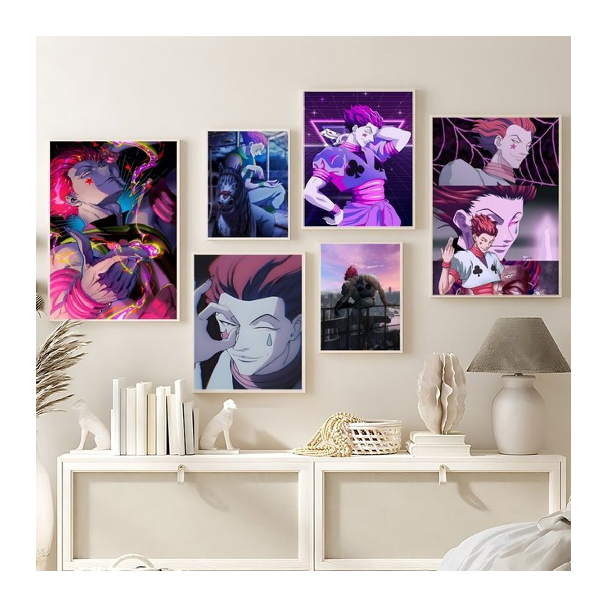 Hisoka Anime Poster Hunter X Hunter Wanddeko aus Papier, mehrfarbig, Hochformat - Bild 1