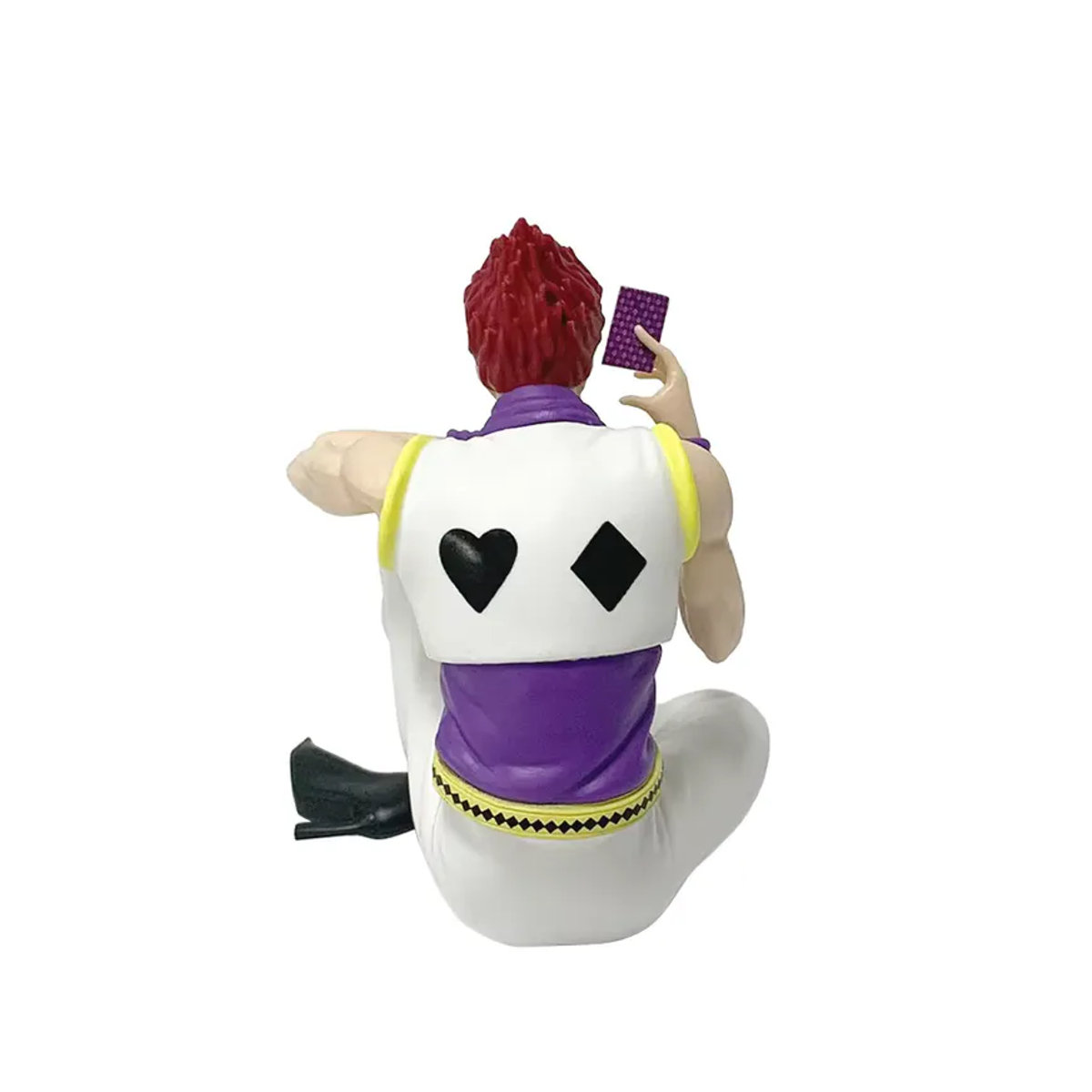 Hisoka Figur aus Hunter x Hunter als Sammlerstück in zwei Sitzpositionen, mehrfarbige Anime-Figur aus Kunststoff - Bild 3