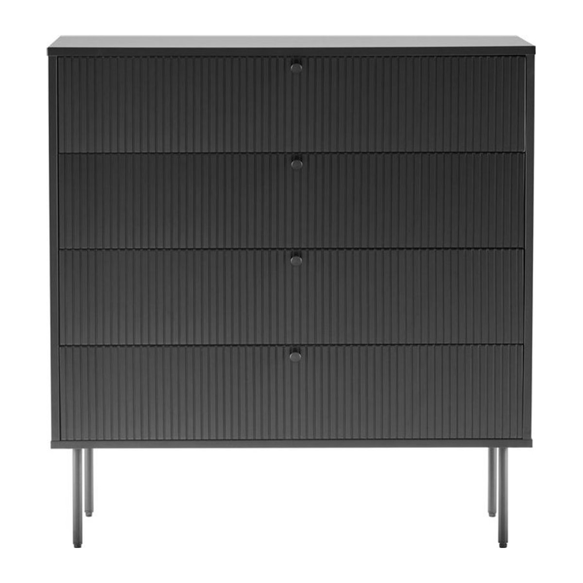 hjh LIVING Kommode KARBY mit 4 Schubladen in Schwarz im Industrial Design - Bild 1