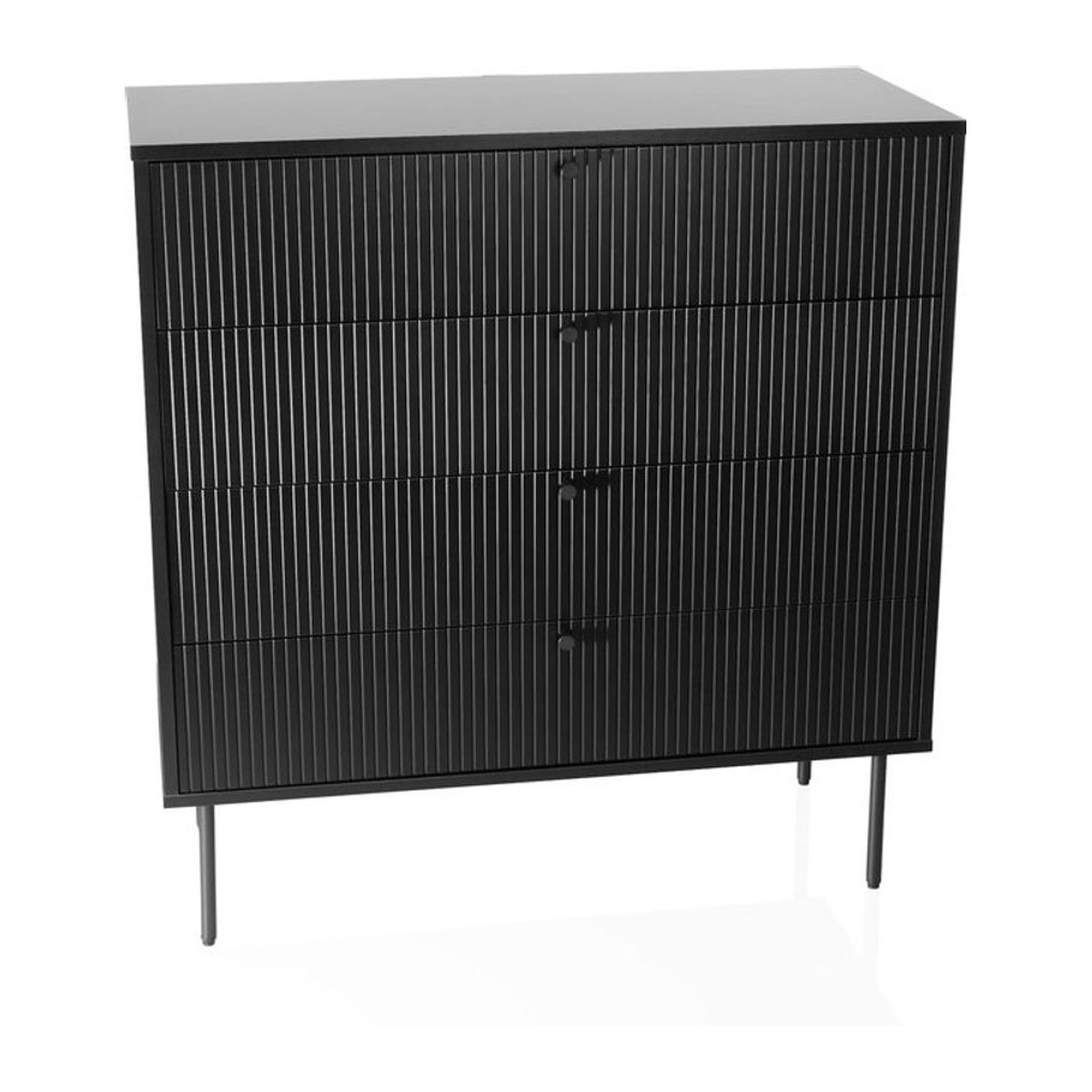 hjh LIVING Kommode KARBY mit 4 Schubladen in Schwarz im Industrial Design - Bild 5