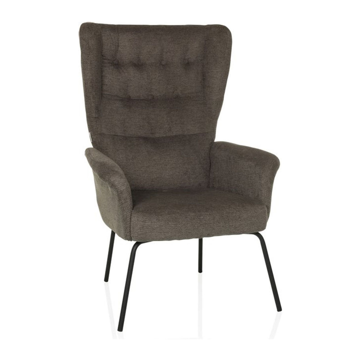 hjh LIVING Polstersessel HAVENIO als moderner Ohrensessel in Grau mit Bouclé-Stoff im skandinavischen Design - Bild 1