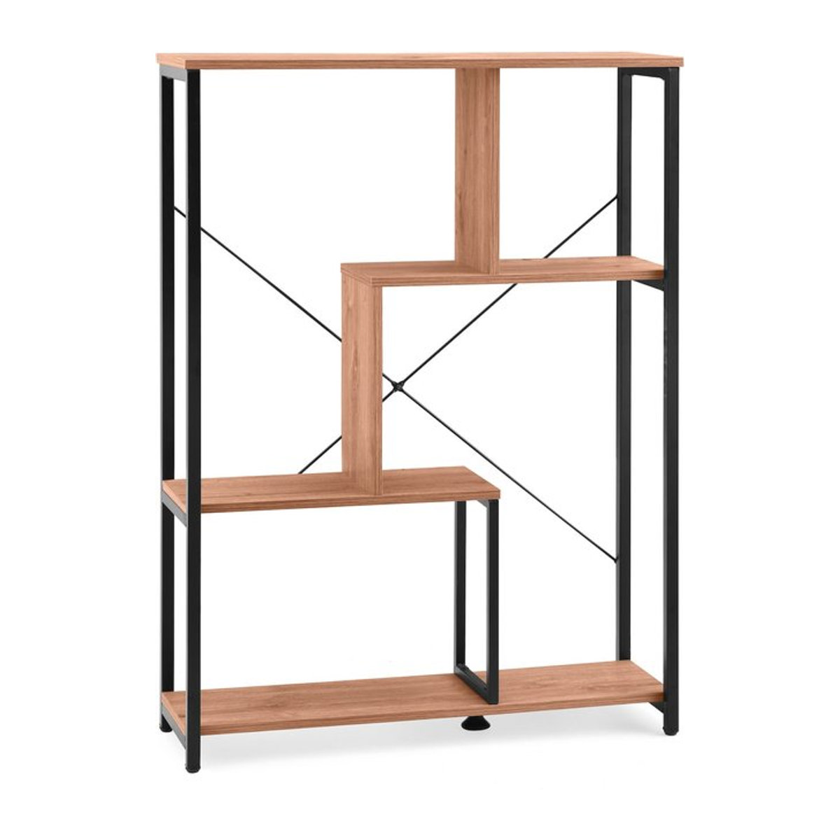 hjh LIVING Regal Kalag Eco als Raumteiler in Eiche Natur mit pulverbeschichtetem Stahlgestell im Industrial Design - Bild 1