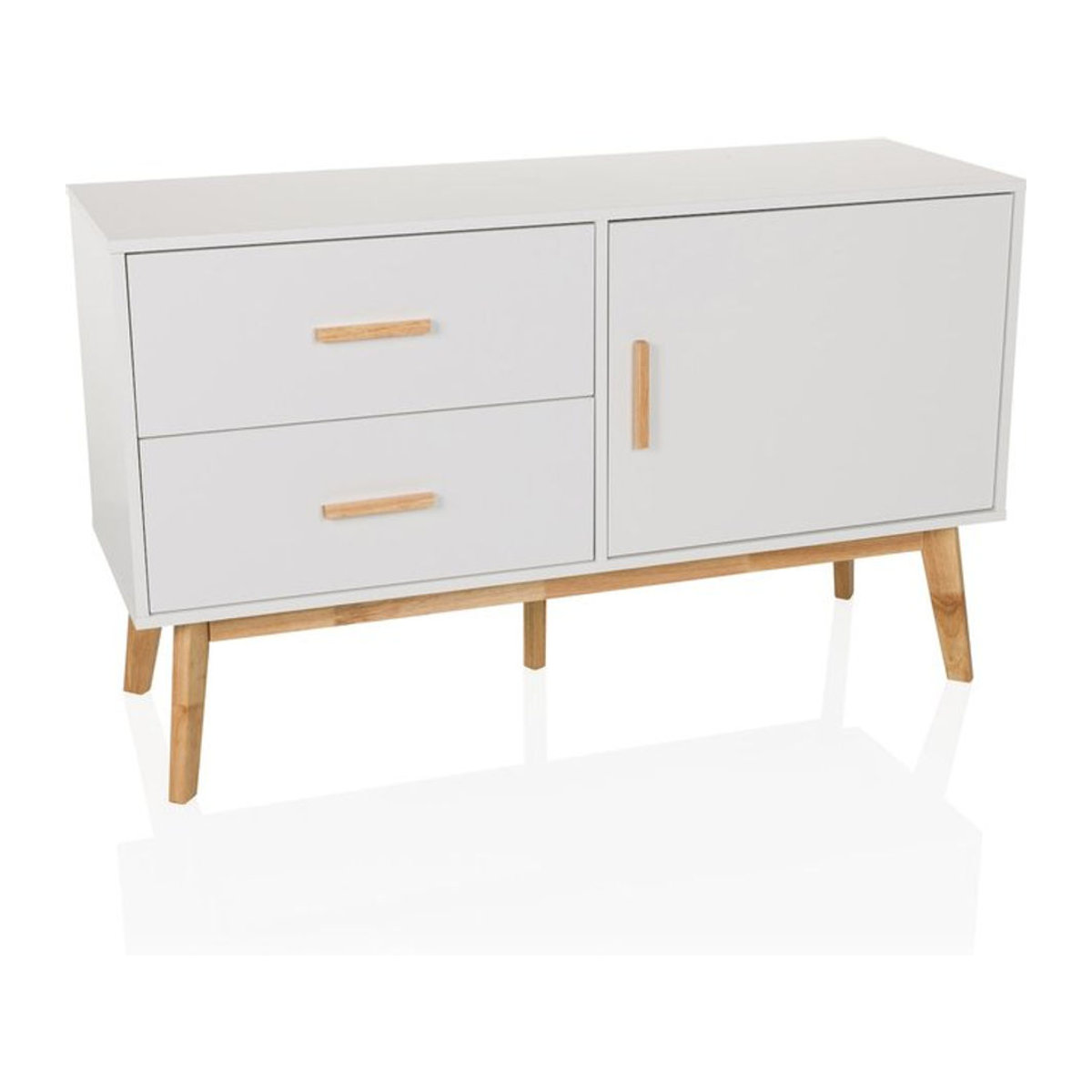 hjh LIVING Sideboard TAROLO in Weiß, Modernes Design im Skandinavischen Stil mit UV-beschichteter MDF-Platte - Bild 1