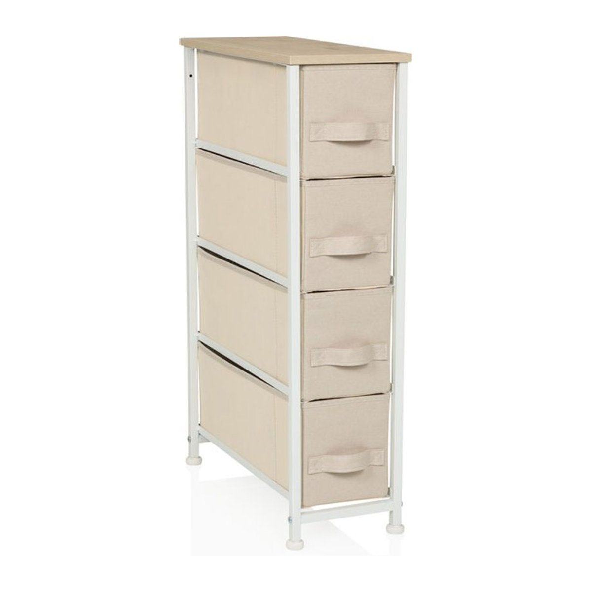 hjh LIVING Wäschekommode FOLDRESS S in Beige mit 4 Fächern, B/T/H: 20 x 48 x 76 cm - Bild 1