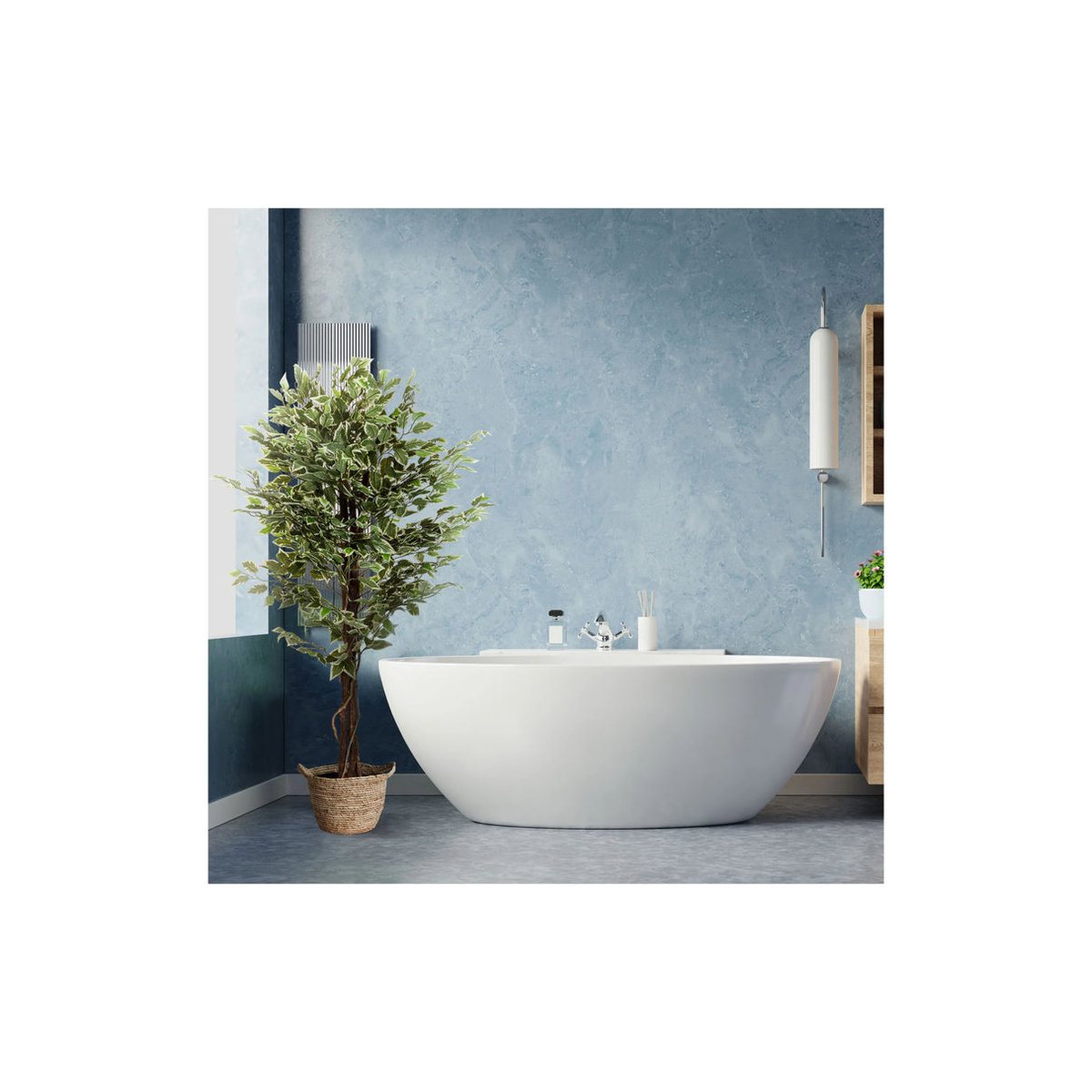 hjh OFFICE Kunstpflanze Ficus in Grün aus Kunststoff und Textil - Bild 3