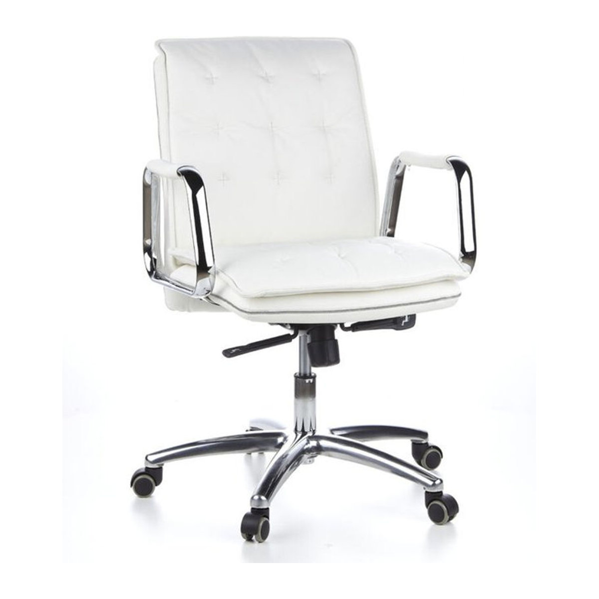 hjh OFFICE Profi Chefsessel VILLA 10 aus Echtleder in Beige oder Weiß mit Armlehnen - Bild 1