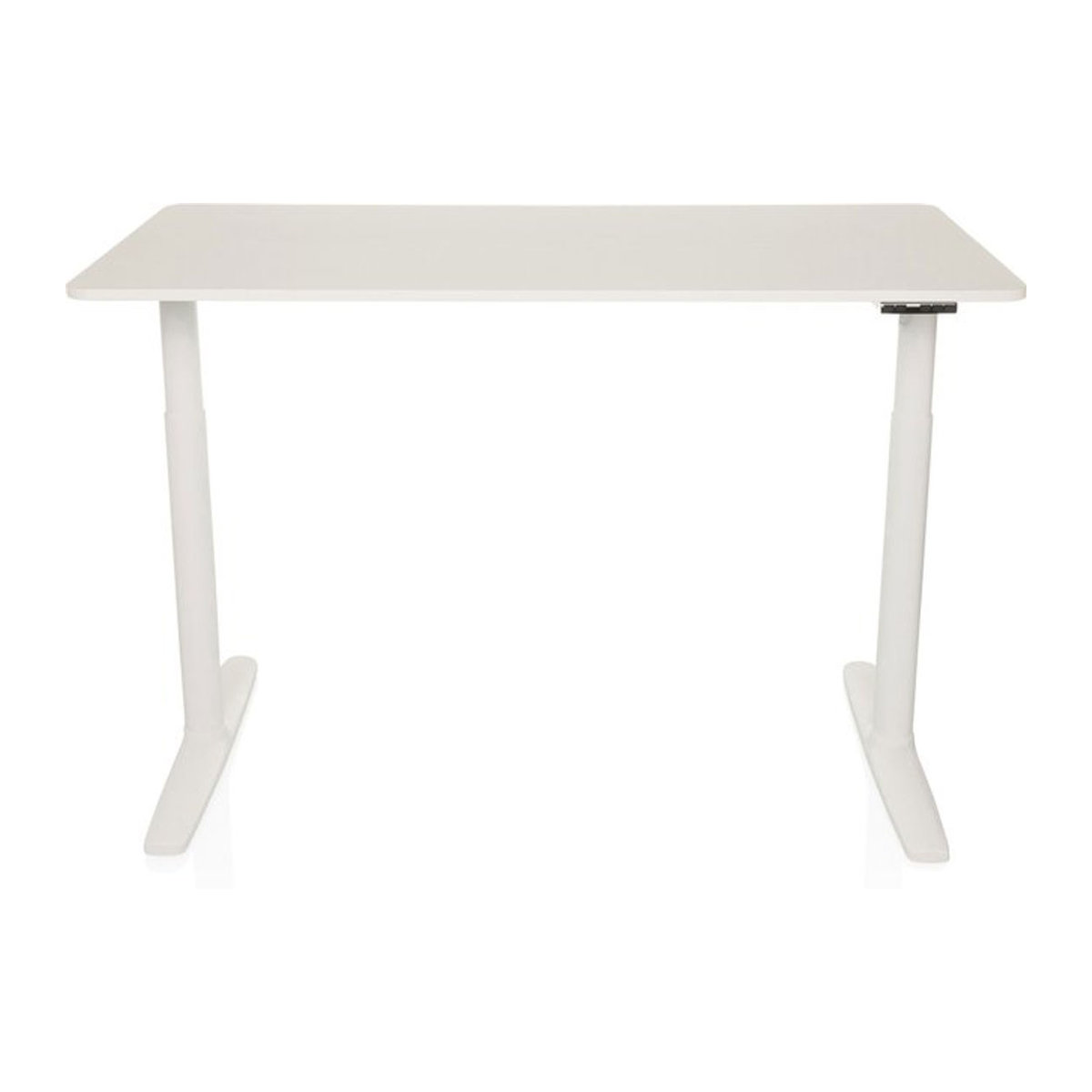 hjh OFFICE Schreibtisch STAND PRO elektrisch höhenverstellbar, Weiß, B: 140 cm, T: 70 cm, H: 30.5 cm - Bild 1