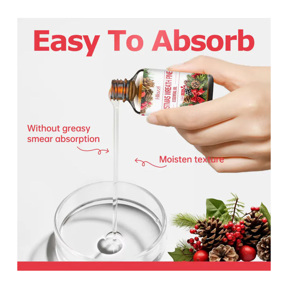 Hllozzi Ätherisches Kiefernöl mit holzigem Aroma in der braunen Glasflasche für Diffusoren und Luftbefeuchter - Bild 2