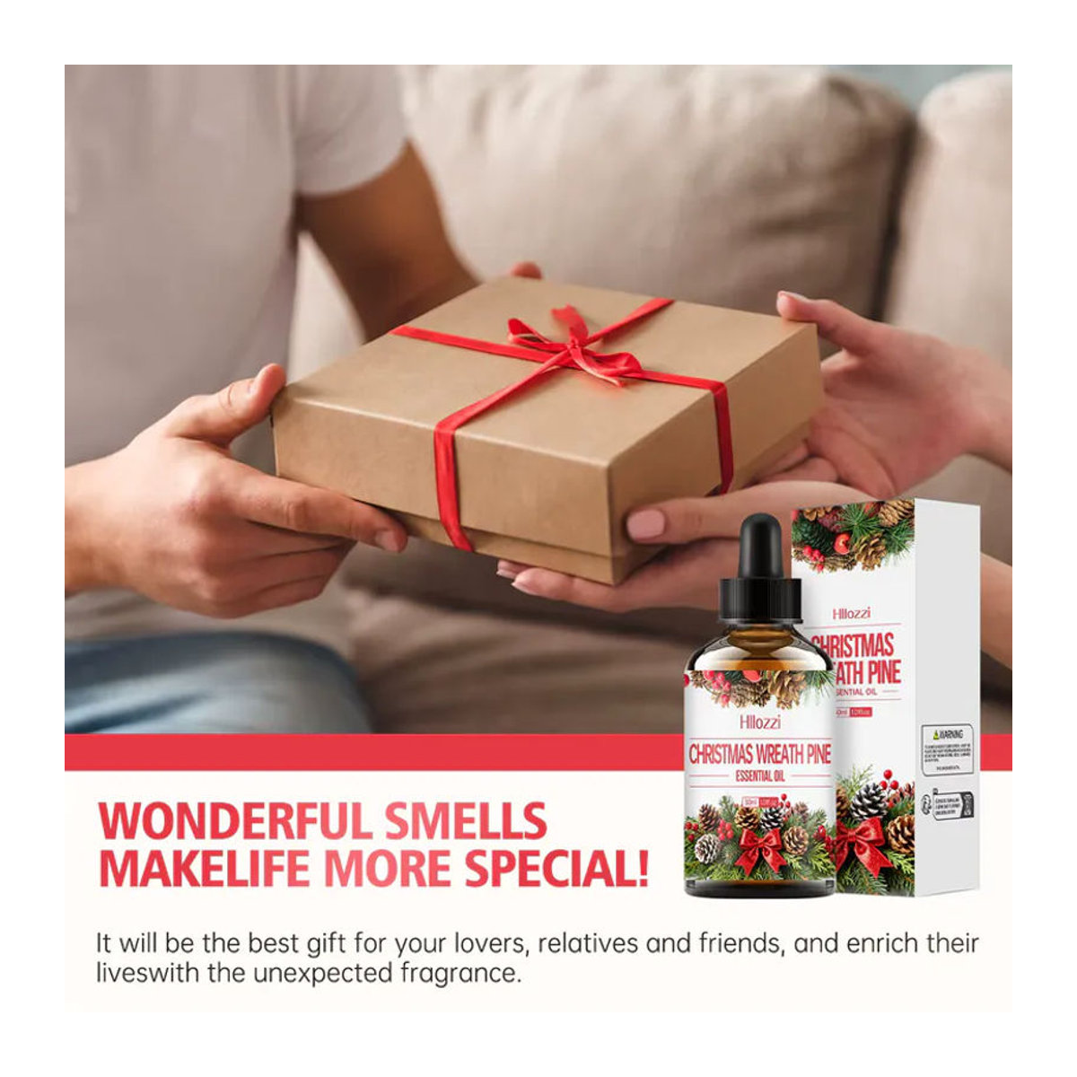 Hllozzi Ätherisches Kiefernöl mit holzigem Aroma in der braunen Glasflasche für Diffusoren und Luftbefeuchter - Bild 5