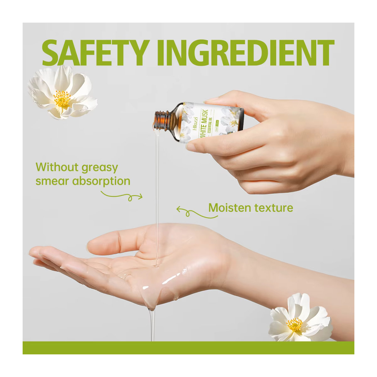 Hllozzi Ätherisches Öl mit weißem Moschus und weißer Vanille in brauner Glasflasche für Aromatherapie, Hautpflege und Haarpflege - Bild 4