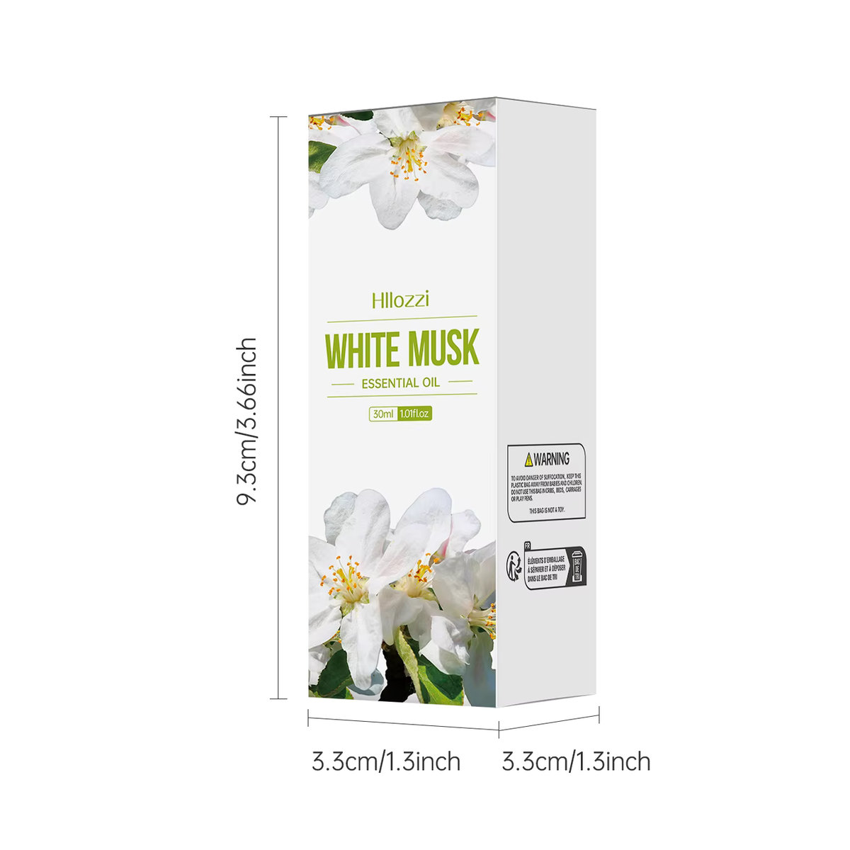 Hllozzi Ätherisches Öl mit weißem Moschus und weißer Vanille in brauner Glasflasche für Aromatherapie, Hautpflege und Haarpflege - Bild 7