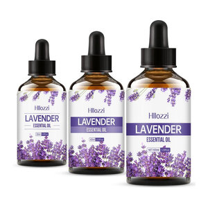 Hllozzi Lavendel Ätherisches Öl in brauner Glasflasche für Luftbefeuchter und Aromadiffusoren