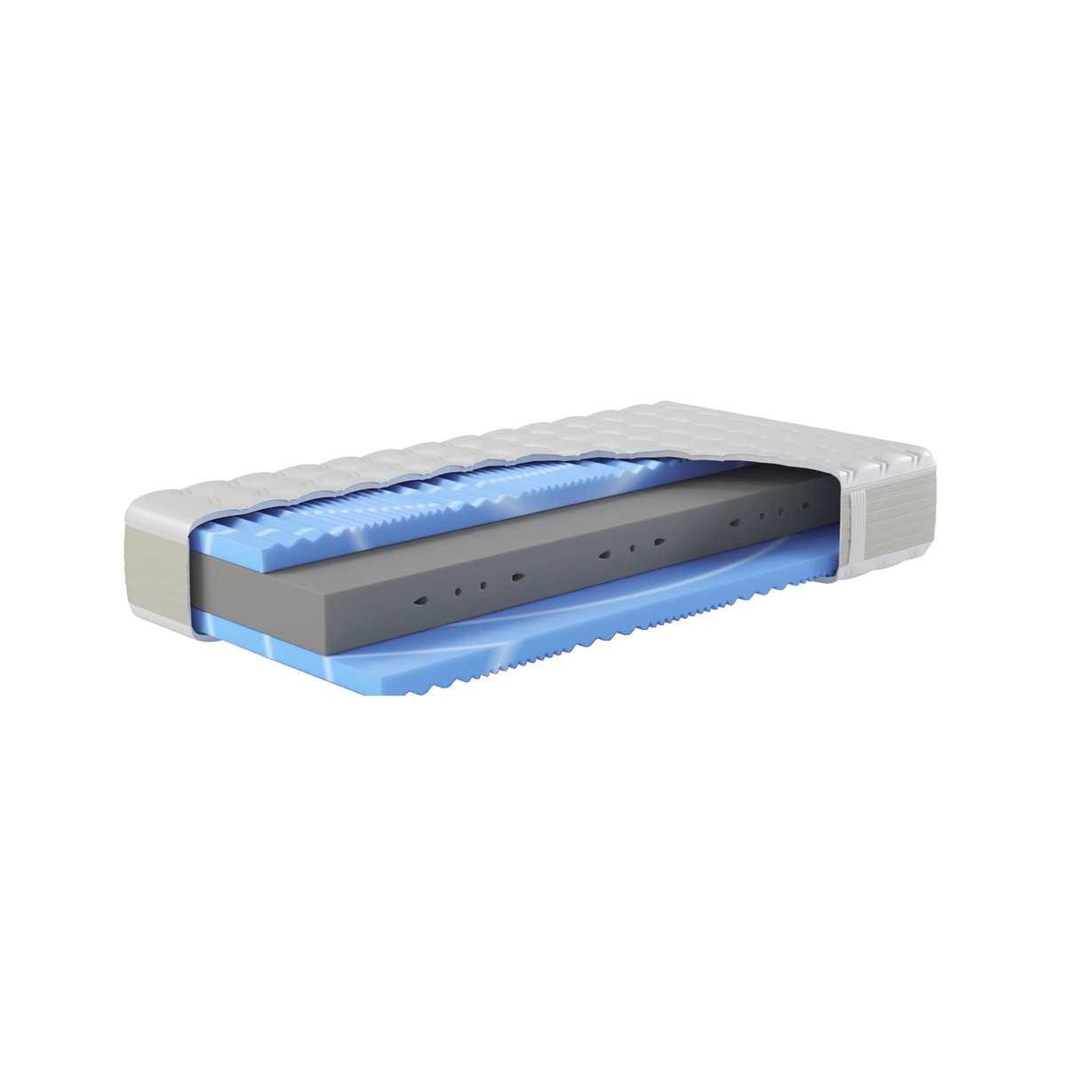 HN8 SCHLAFSYSTEME 7-Zonen Geltouch Kaltschaummatratze H3, B/T: 90 x 210 cm - Bild 2