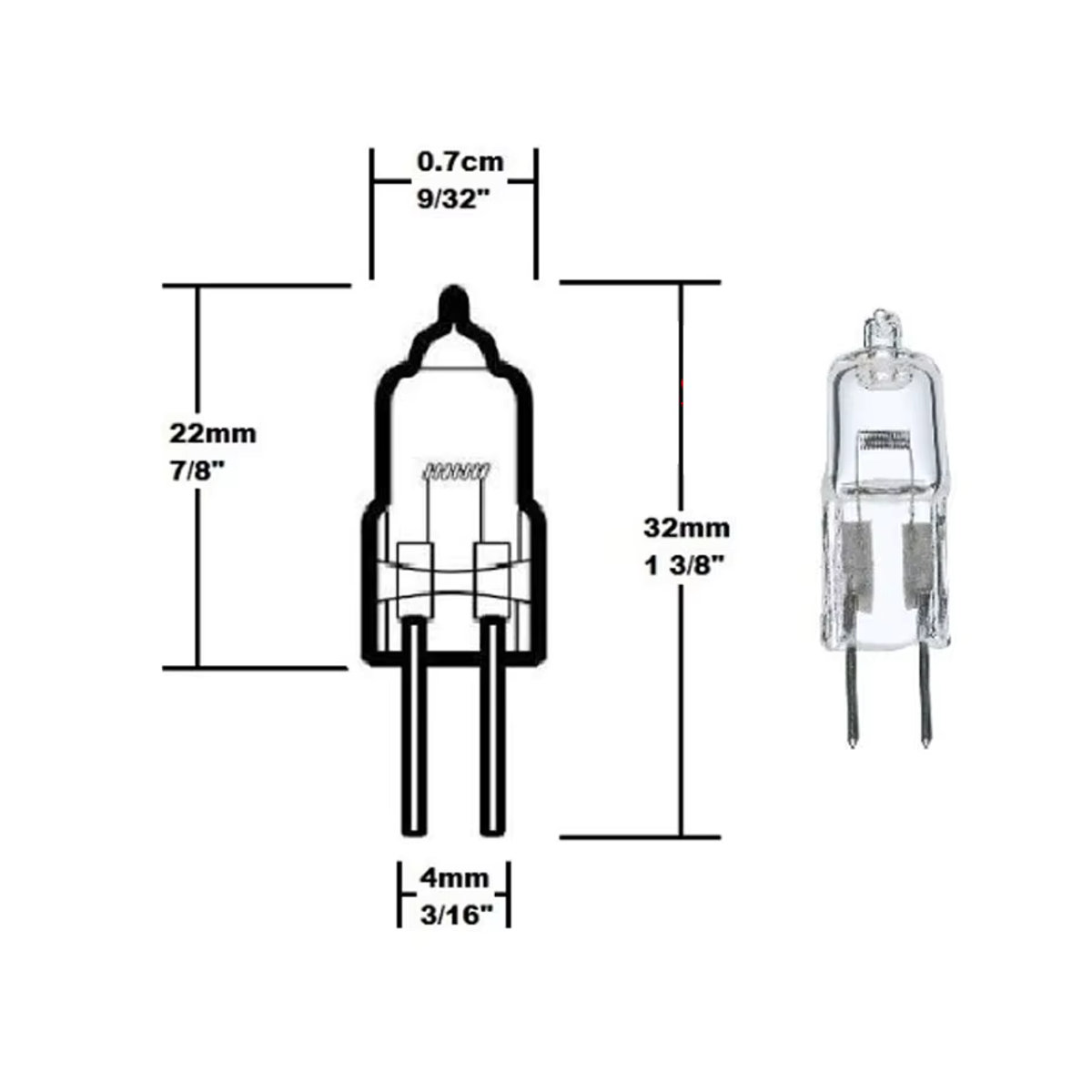 HNNYKRAY G4 Halogenlampen Set für Mikroskope, 6 V, Glas - Bild 5