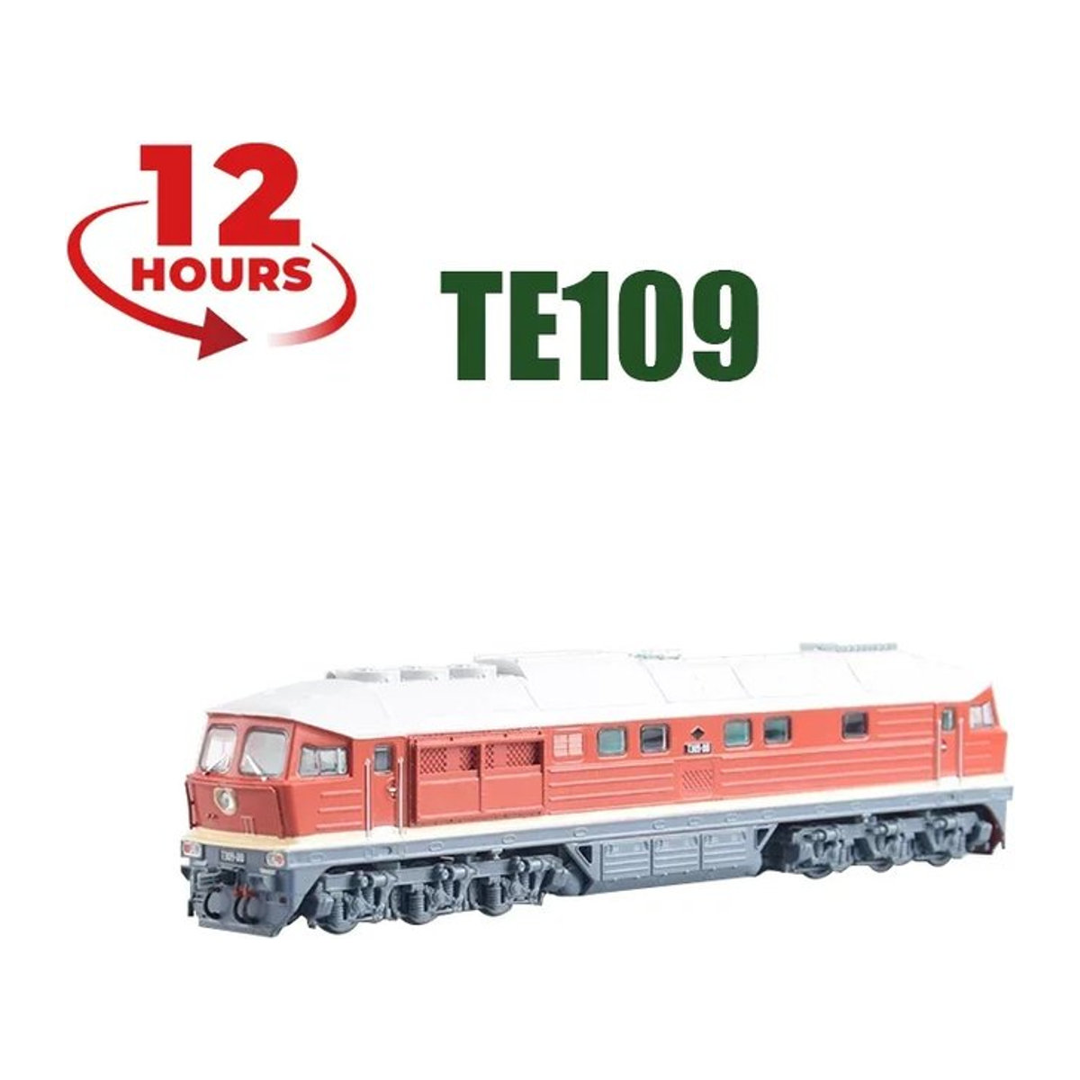 HO Zugmodell ED4M Anhänger Retro-Schienenfahrzeug in Rot, Modell im Maßstab 1/87 - Bild 1