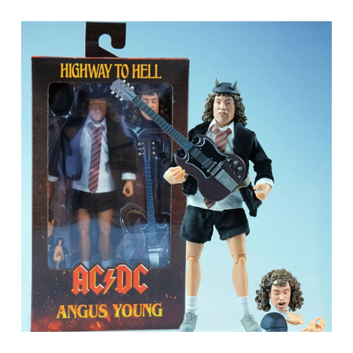 HOBBIESIR NEC ACDC Rock-Gitarrist Actionfigur im Maßstab 1:12, Höhe: 17,8 cm, mehrfarbiges Sammlerstück und dekoratives Ornament - Bild 1